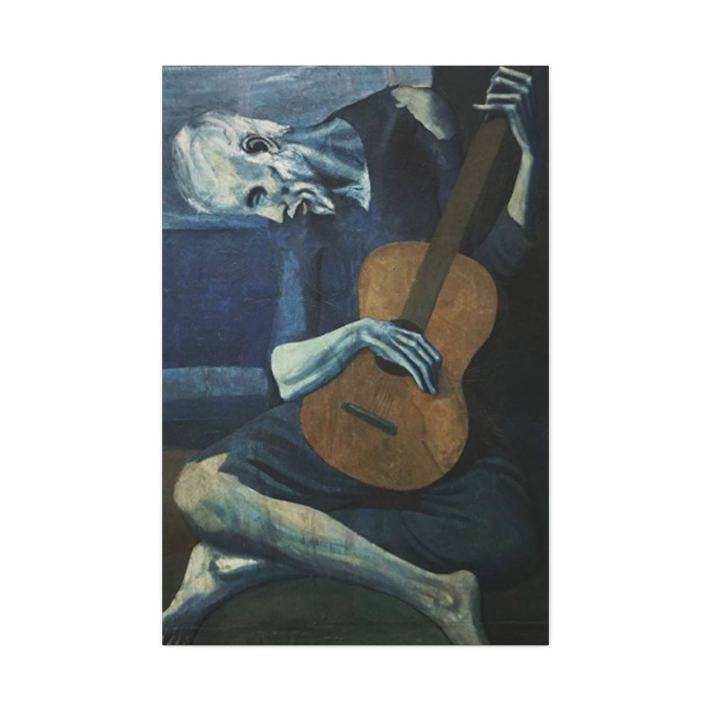 Sad Man Playing Guitar Wall Art & Canvas Prints