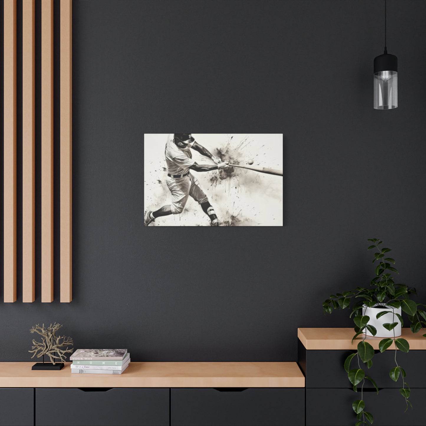 Baseball Batter Hitting Wall Art & Canvas Prints