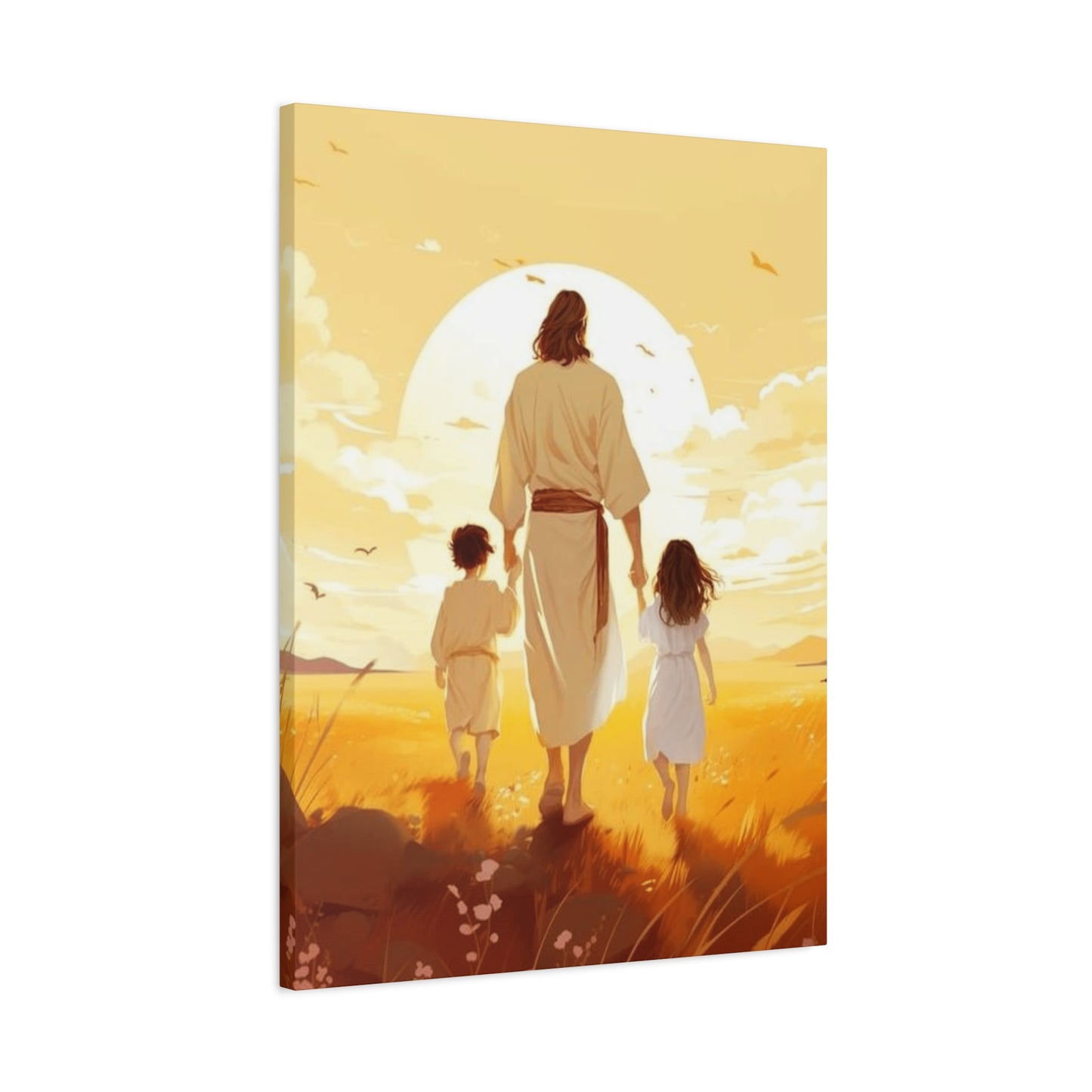 Jesus Walking With Children Wall Art & Canvas Prints