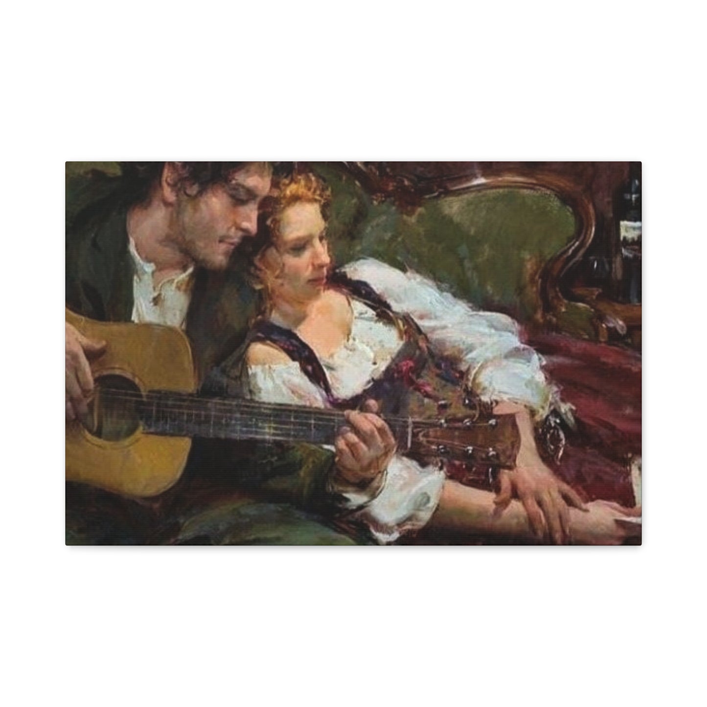 Lover Playing Guitar Wall Art & Canvas Prints