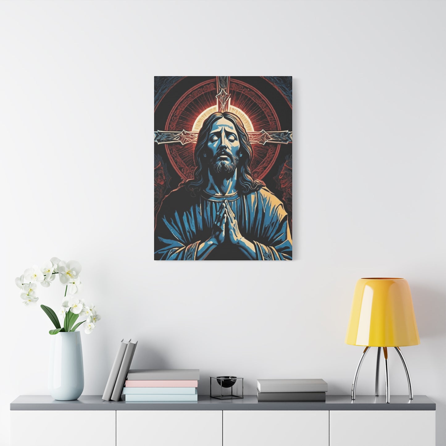 Jesus On A Cross Portrait Wall Art & Canvas Prints