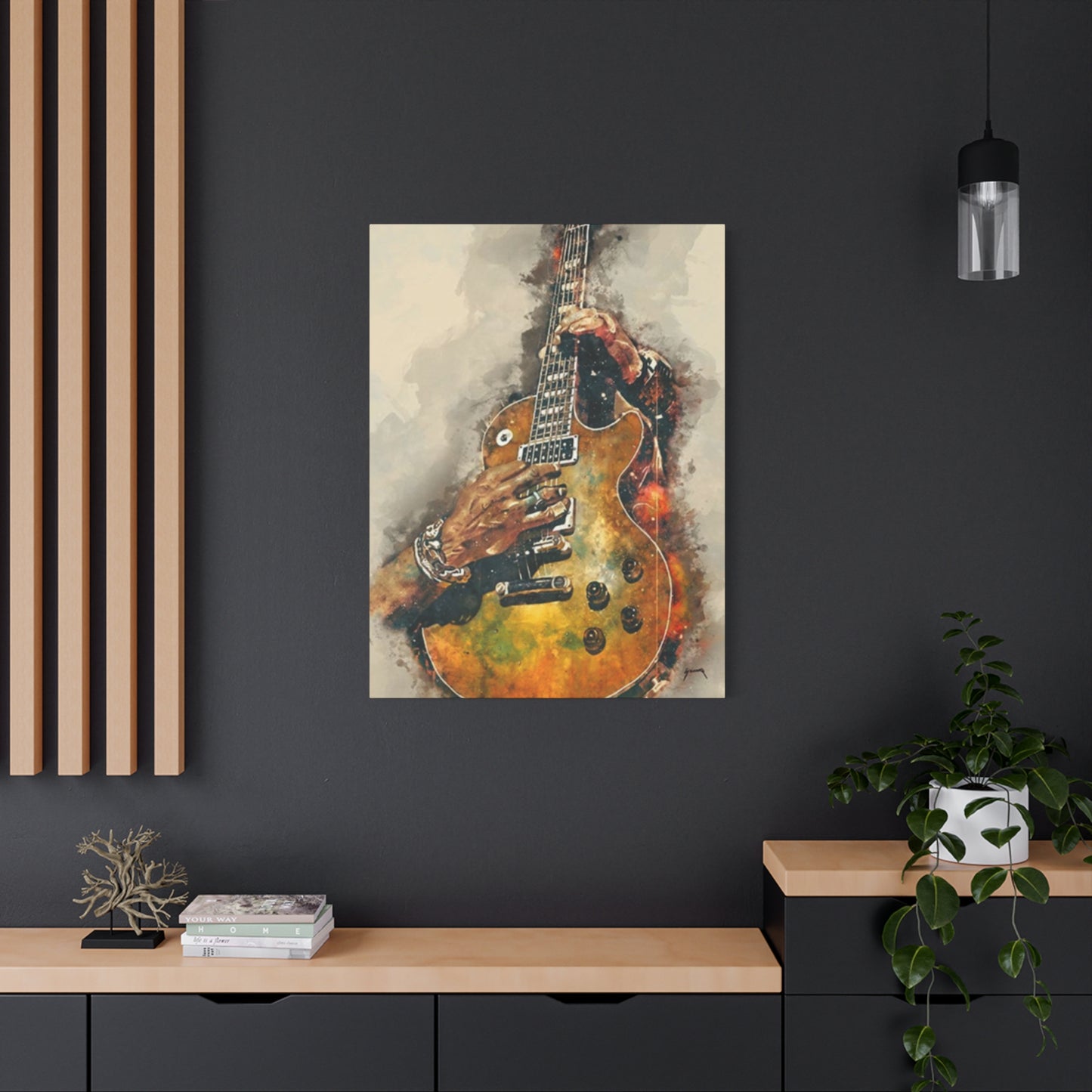 Smoking Guitar Wall Art & Canvas Prints