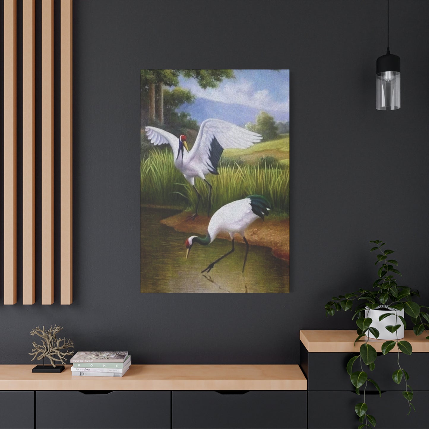 Swan Drinking Water Wall Art & Canvas Prints