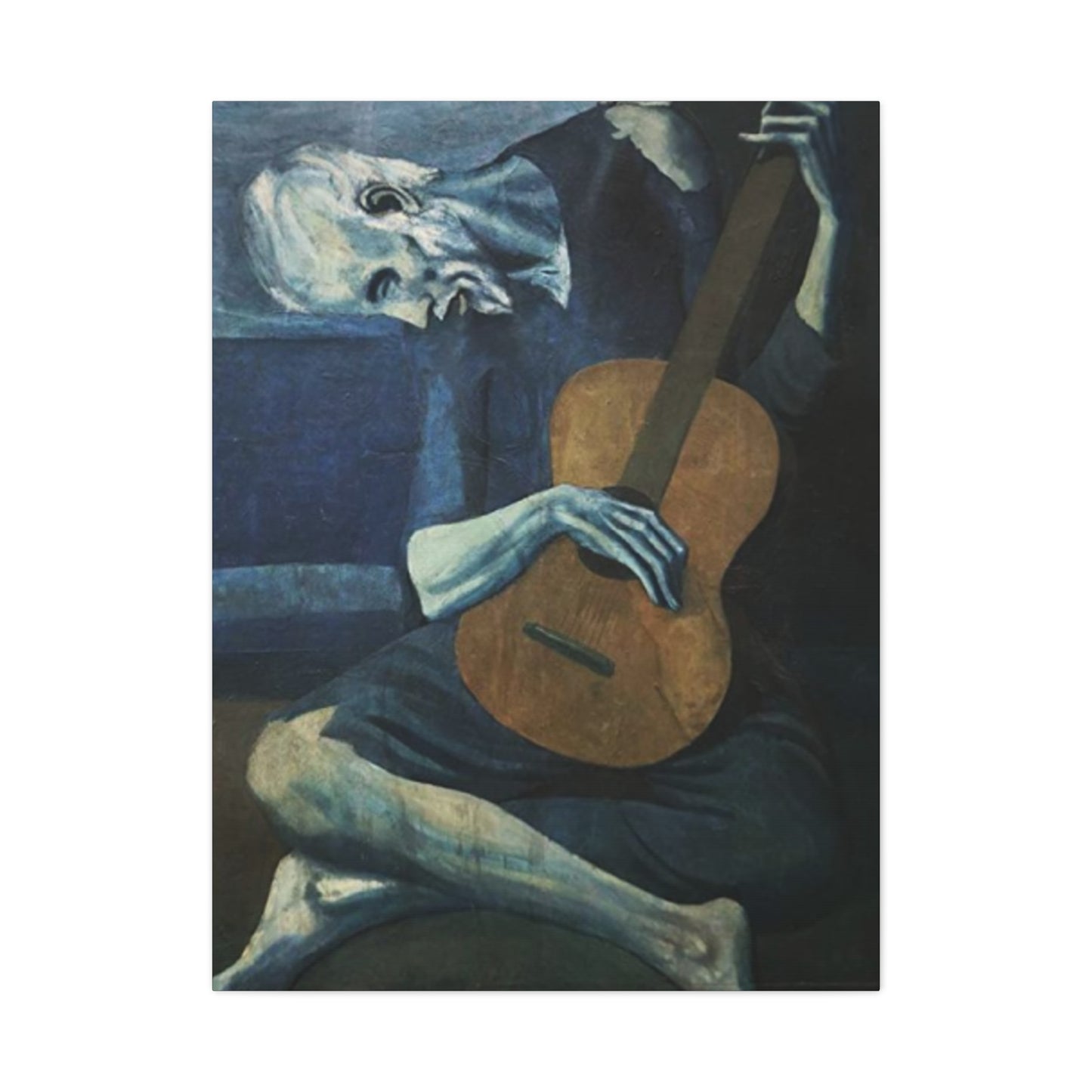 Sad Man Playing Guitar Wall Art & Canvas Prints