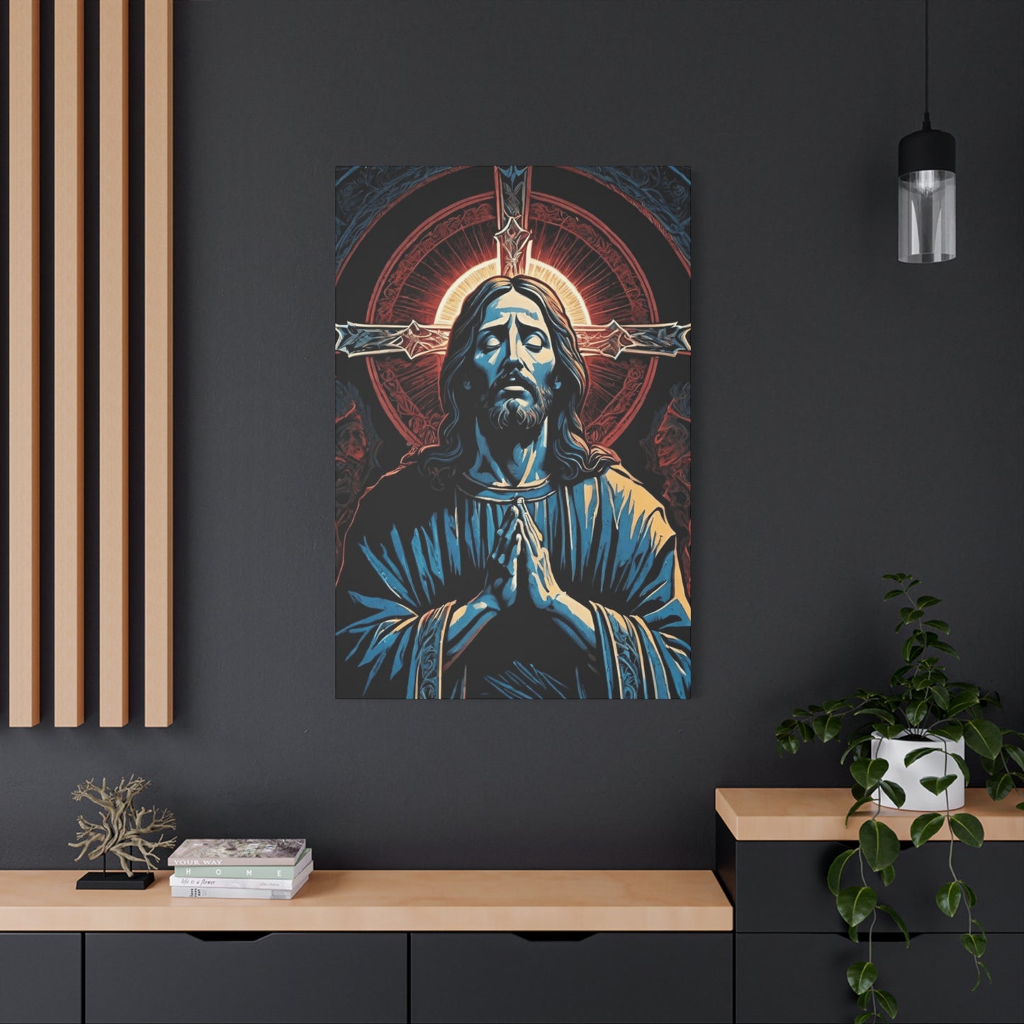 Jesus On A Cross Portrait Wall Art & Canvas Prints