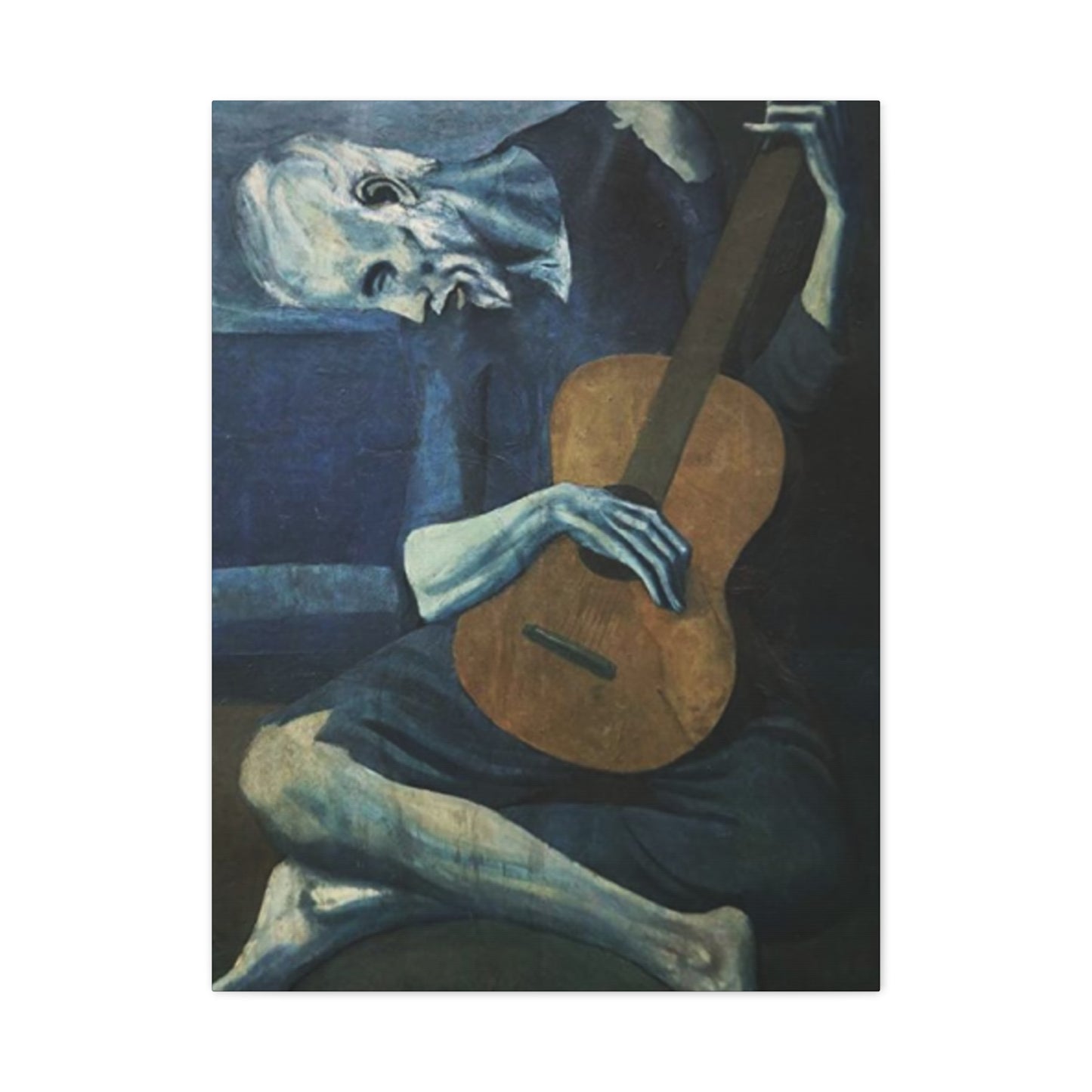 Sad Man Playing Guitar Wall Art & Canvas Prints