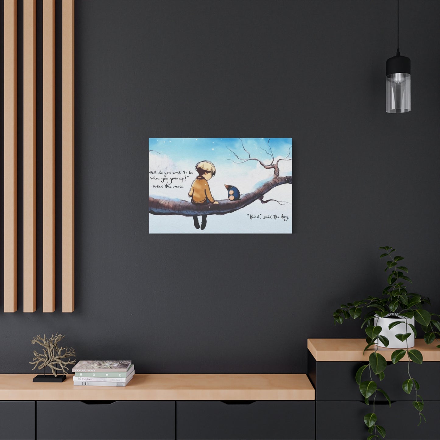 Boy and Bird Wall Art & Canvas Prints