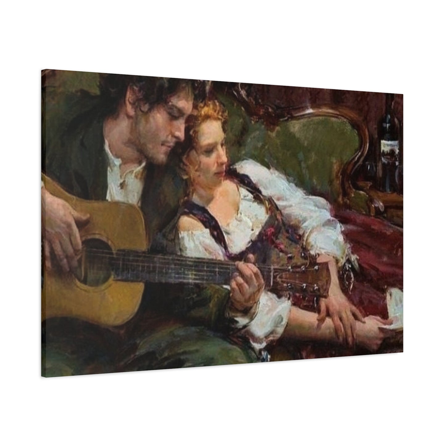 Lover Playing Guitar Wall Art & Canvas Prints