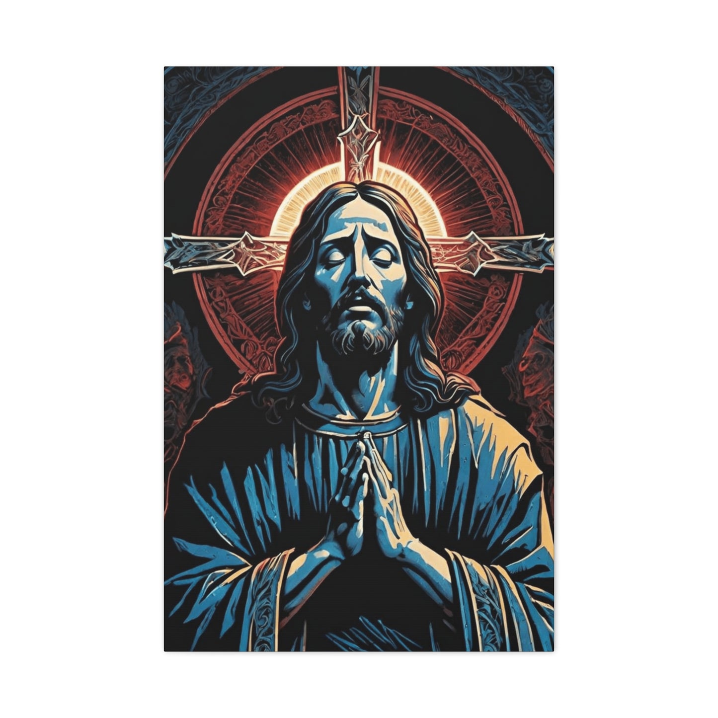 Jesus On A Cross Portrait Wall Art & Canvas Prints