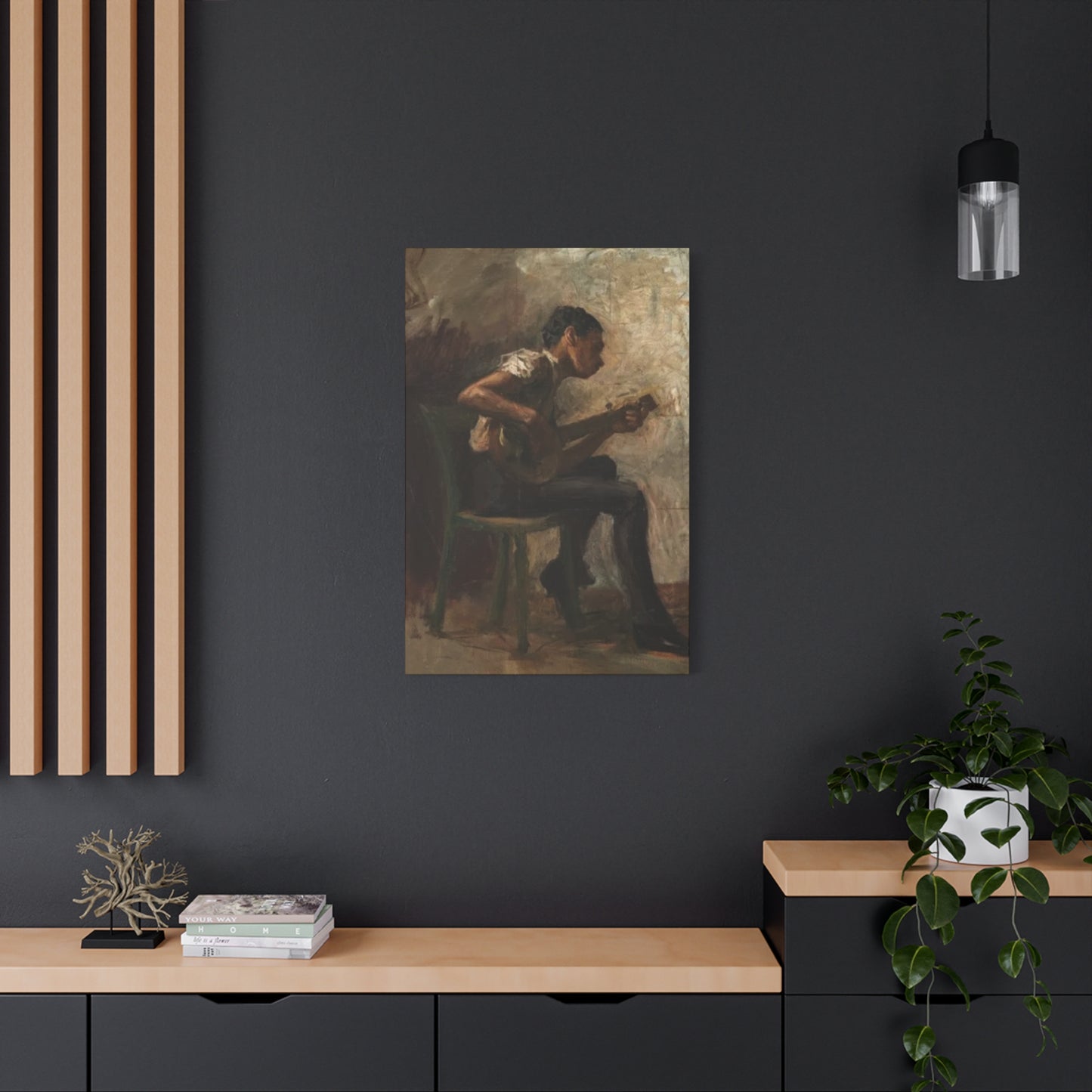 Boy Playing Guitar Wall Art & Canvas Prints