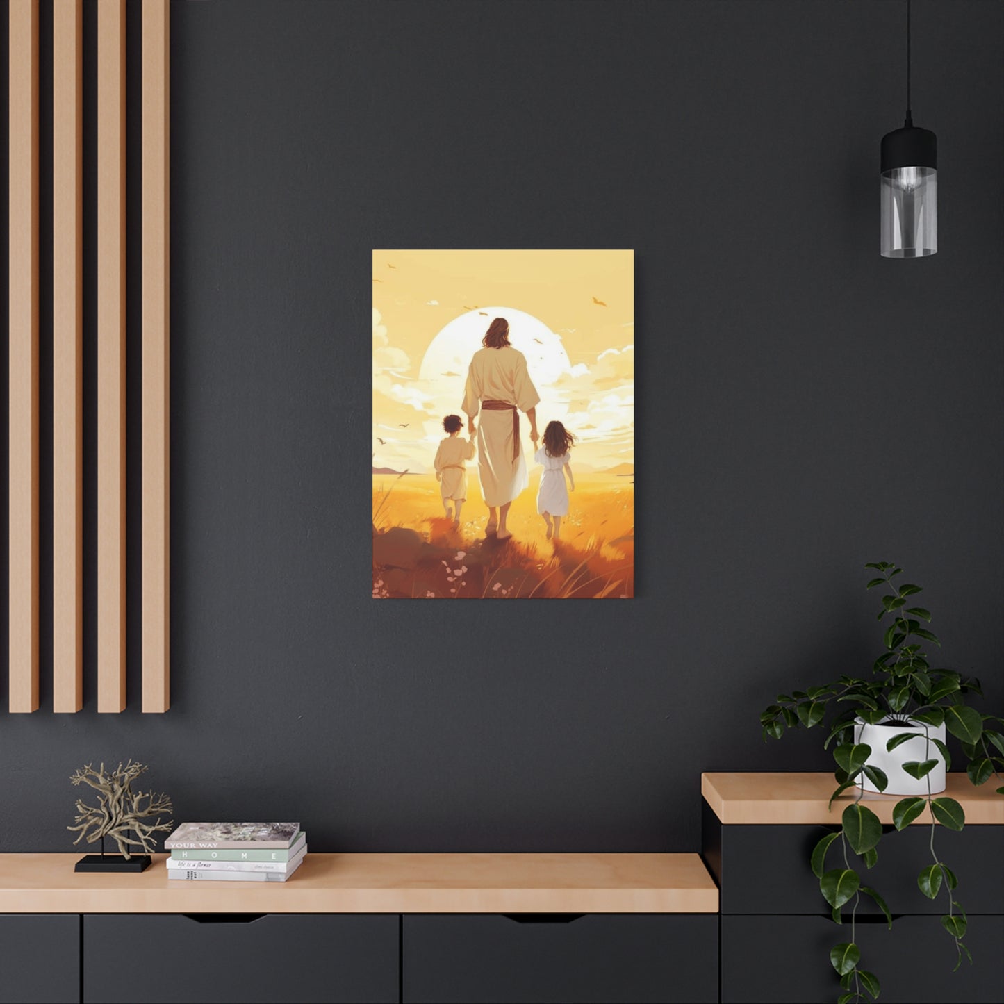 Jesus Walking With Children Wall Art & Canvas Prints