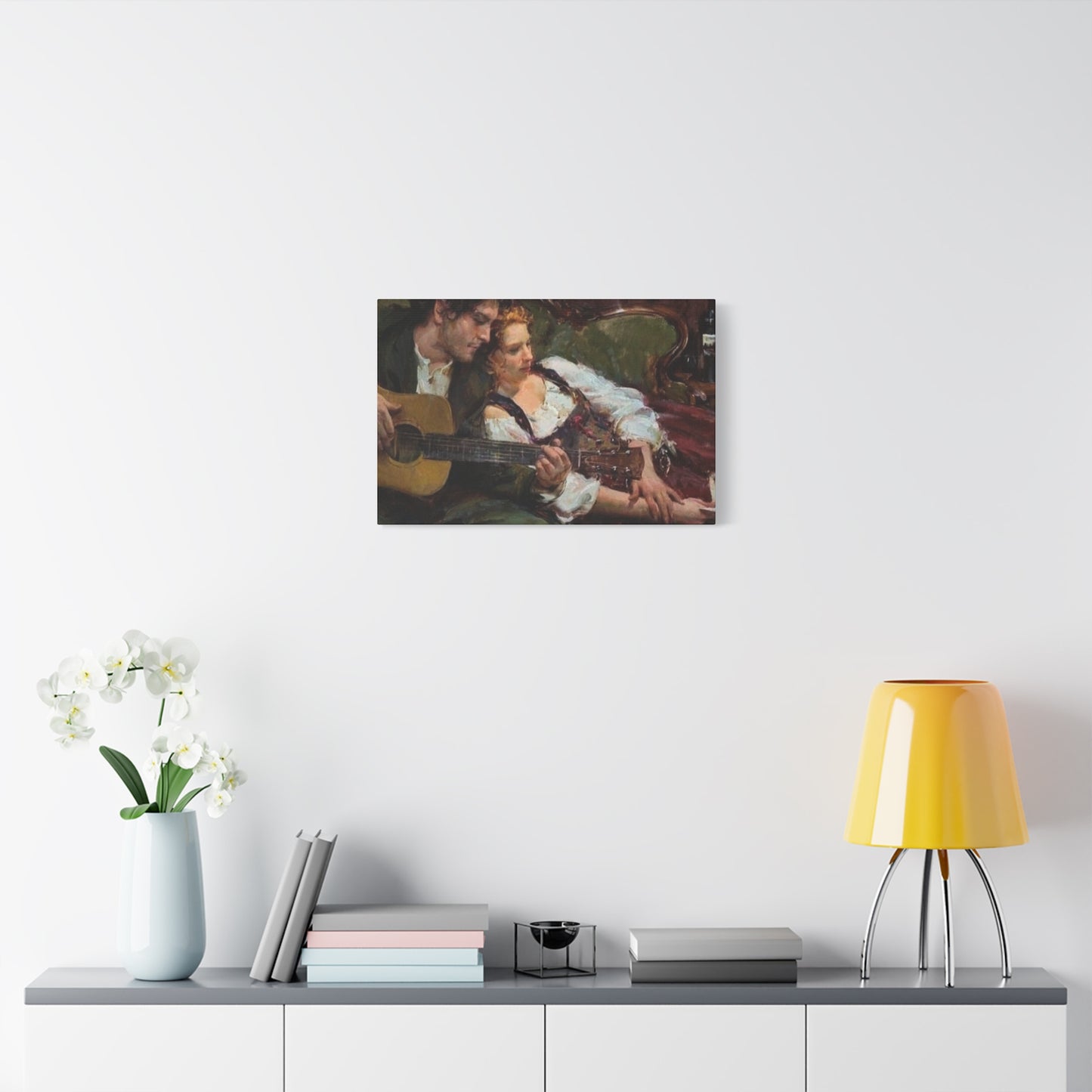 Lover Playing Guitar Wall Art & Canvas Prints