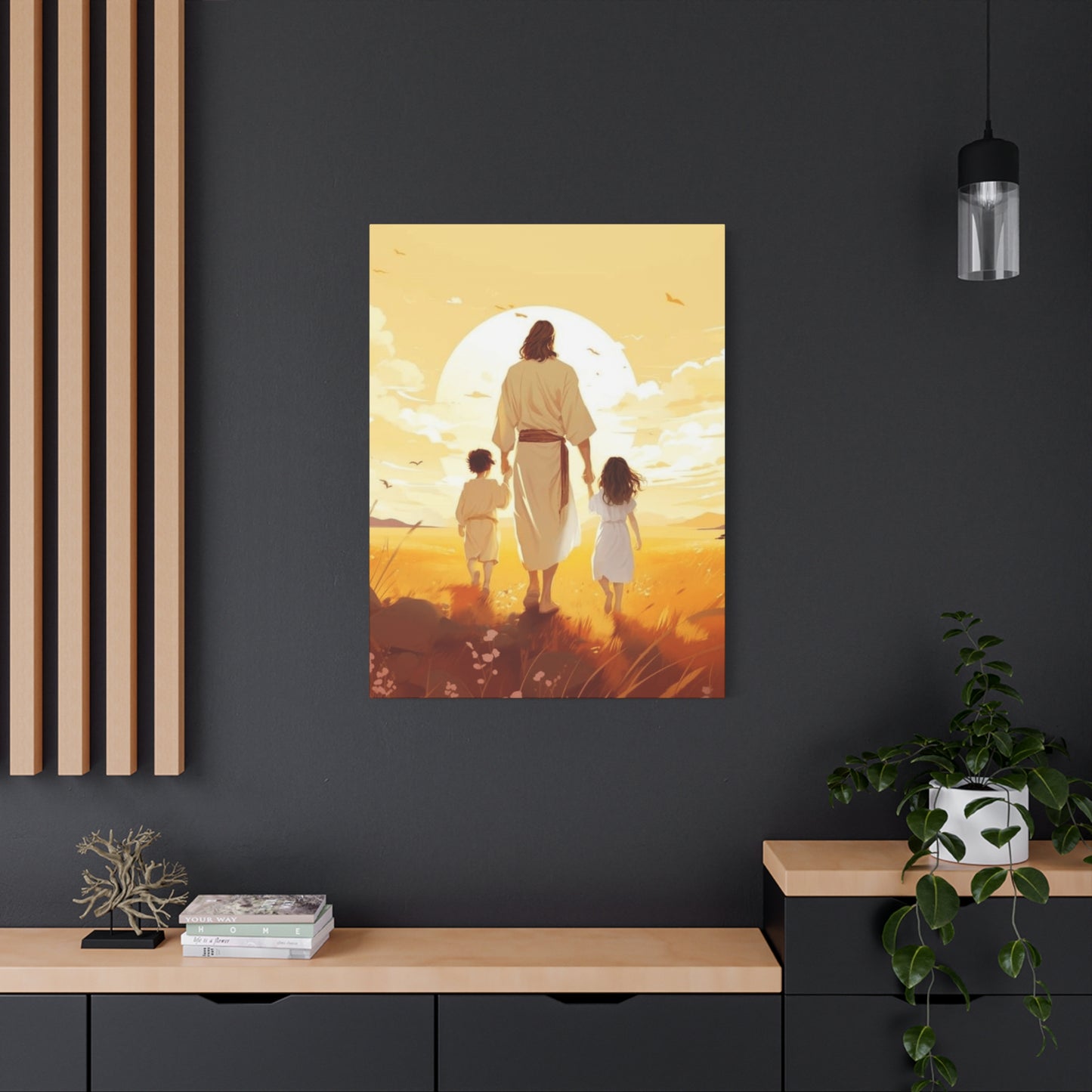 Jesus Walking With Children Wall Art & Canvas Prints