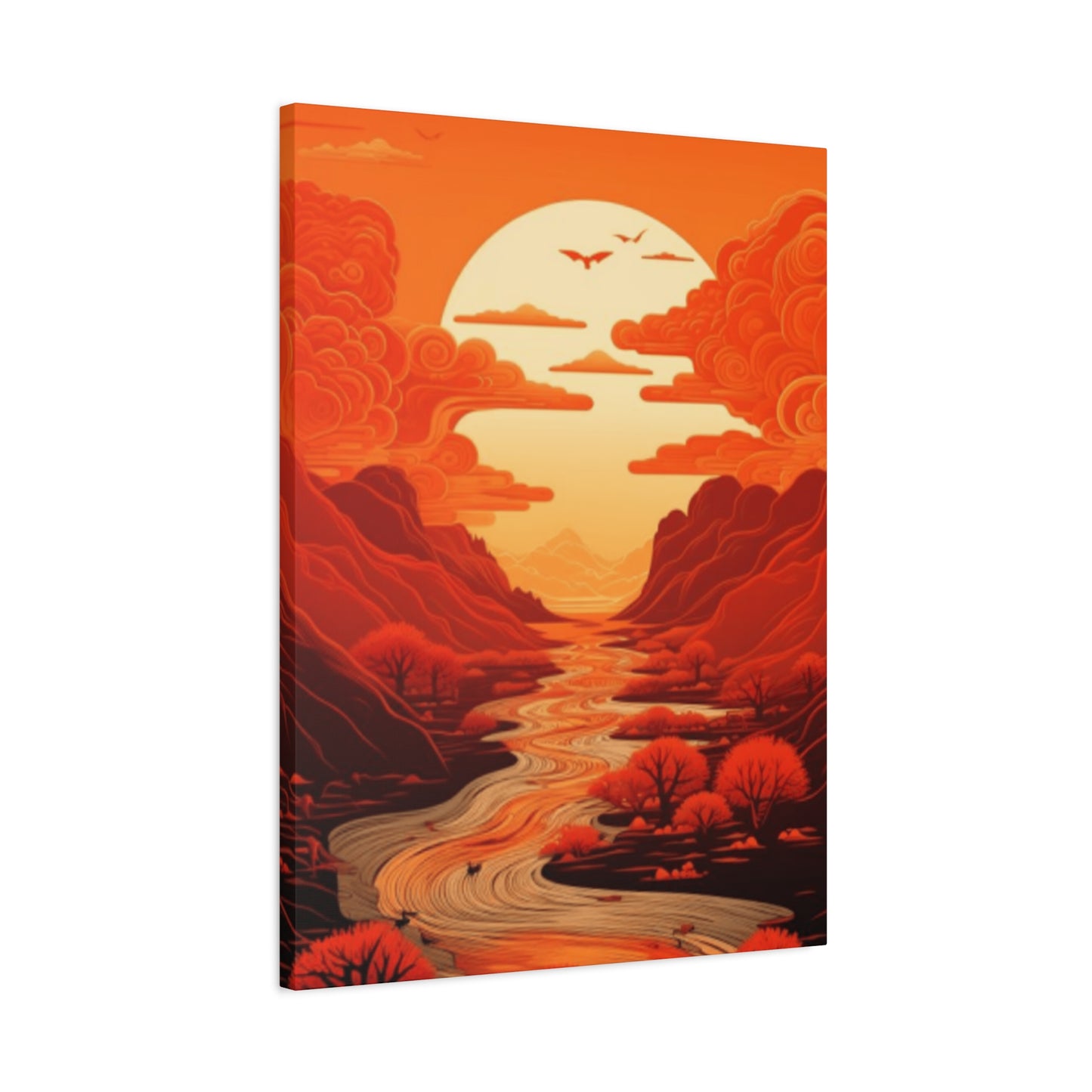 A Sunset With A River Running Through It Wall Art & Canvas Prints