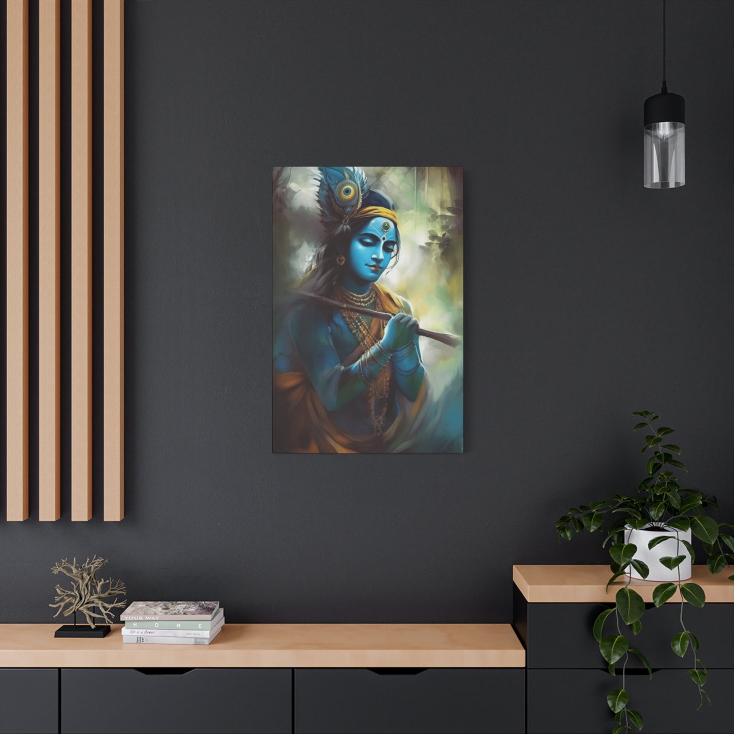 Krishna With Flute Wall Art & Canvas Prints