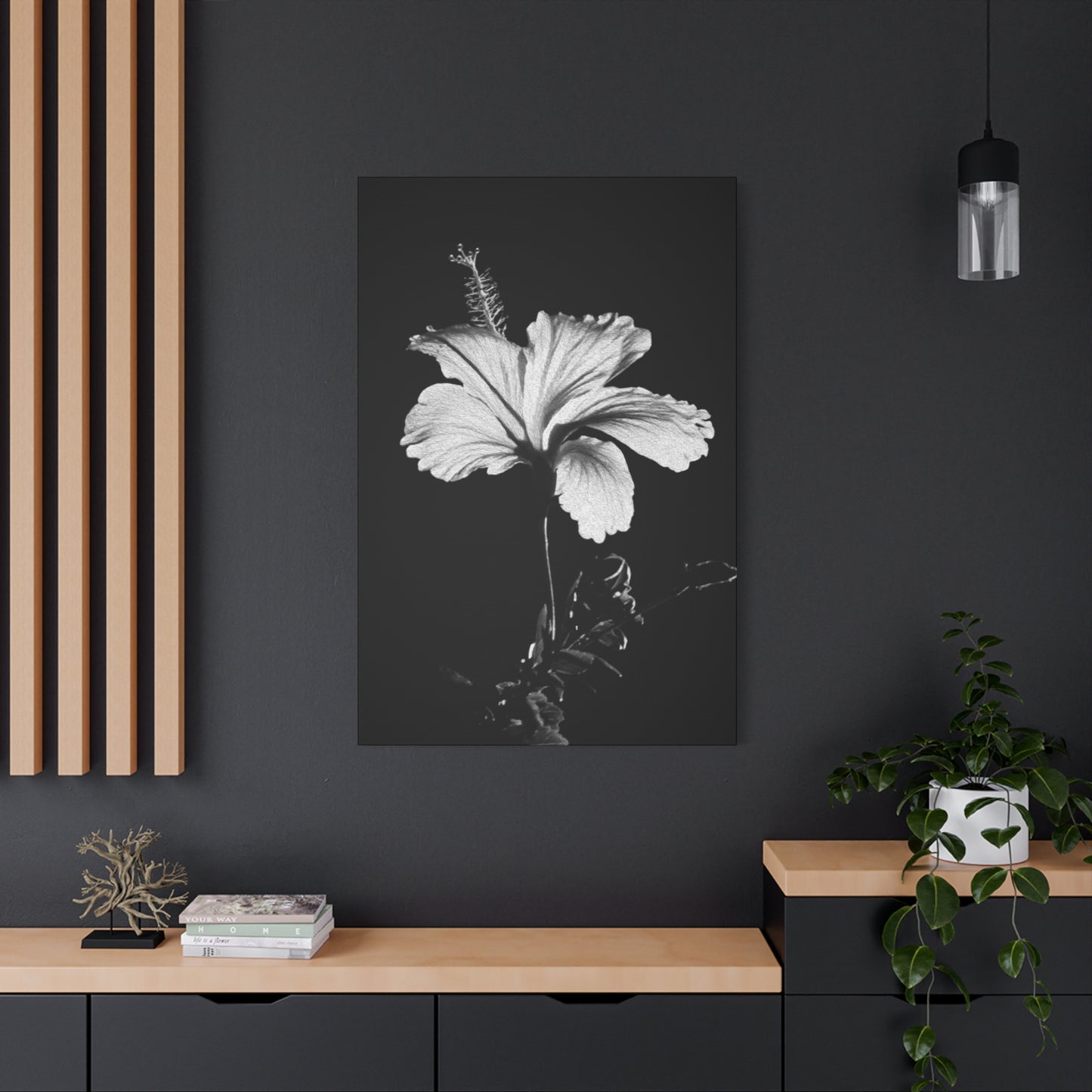 Black & White Floral Wall Art & Canvas Prints