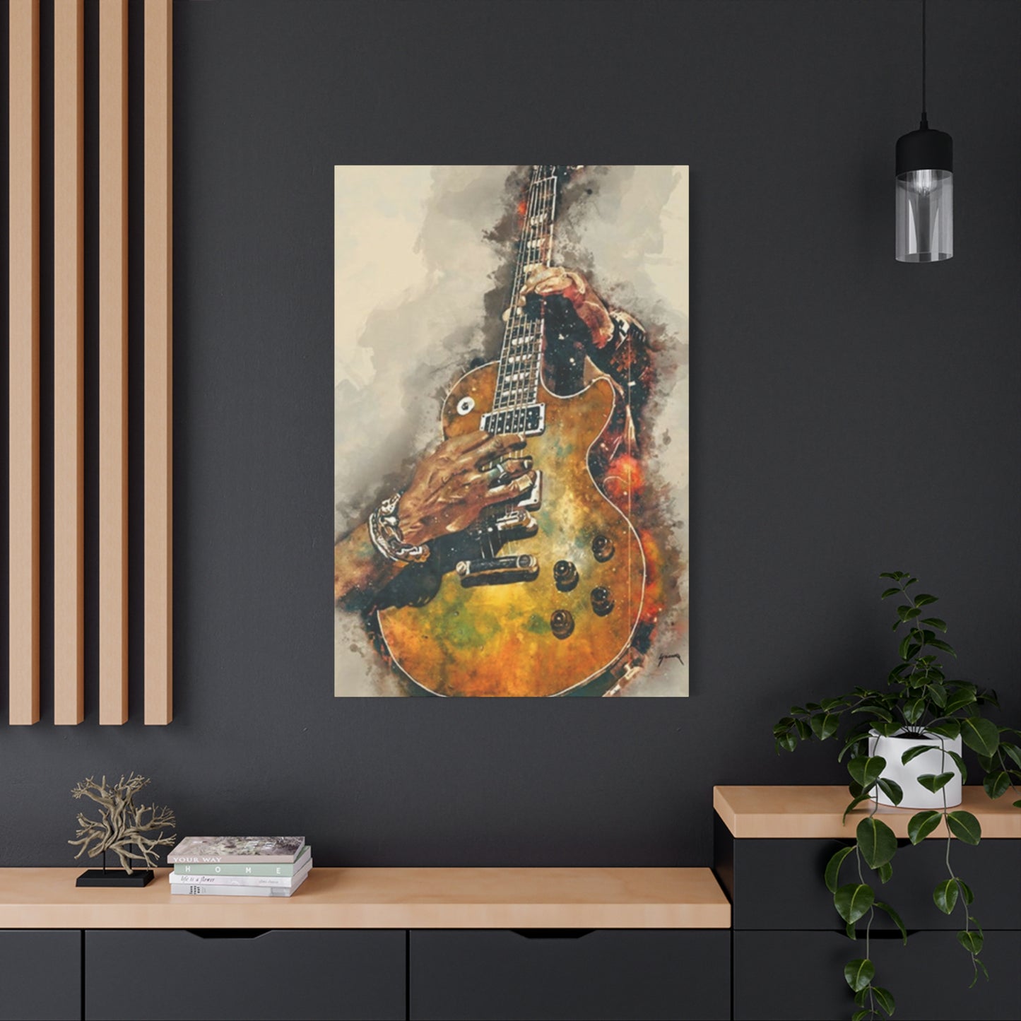 Smoking Guitar Wall Art & Canvas Prints