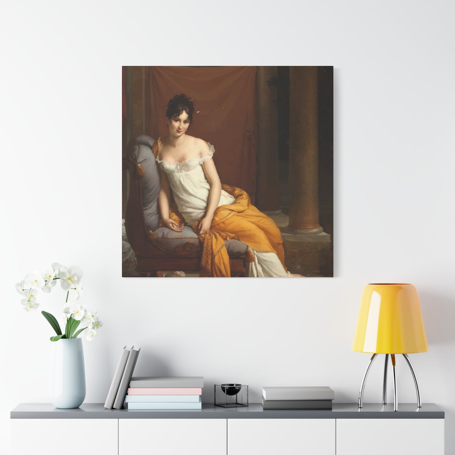 Classic Girl On Chair Wall Art & Canvas Prints