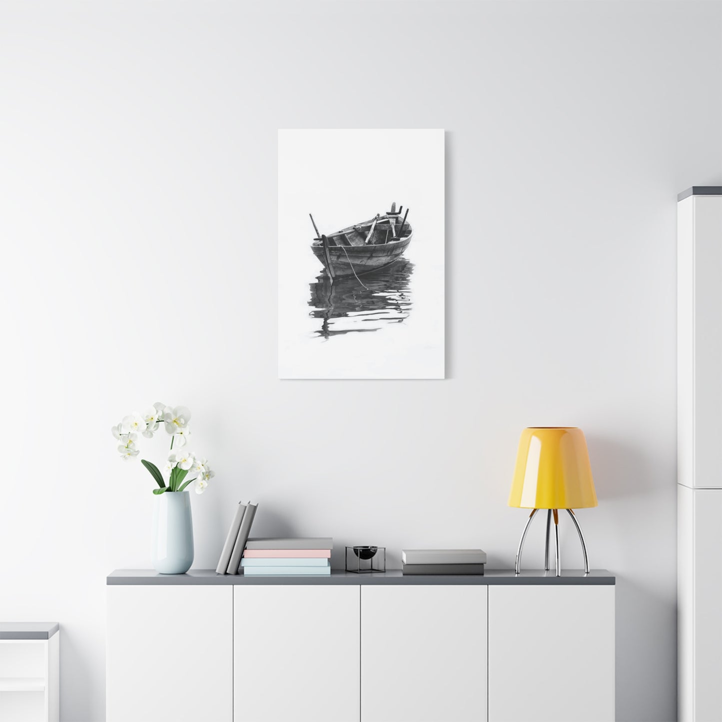 Black & White Boat Wall Art & Canvas Prints