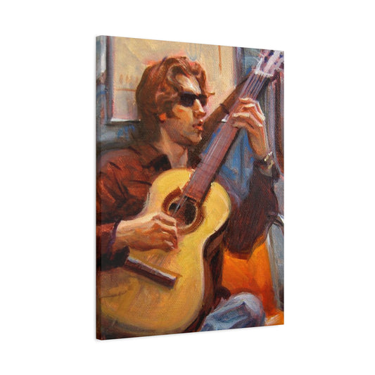 Cool Man Playing Guitar Wall Art & Canvas Prints