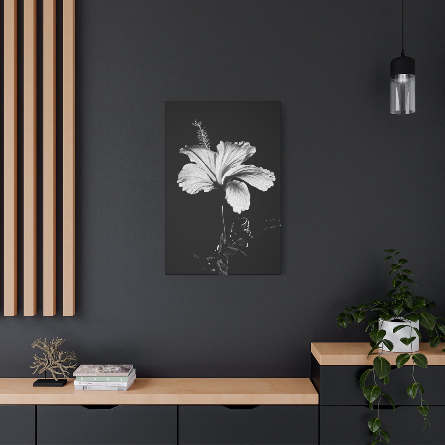 Black & White Floral Wall Art & Canvas Prints