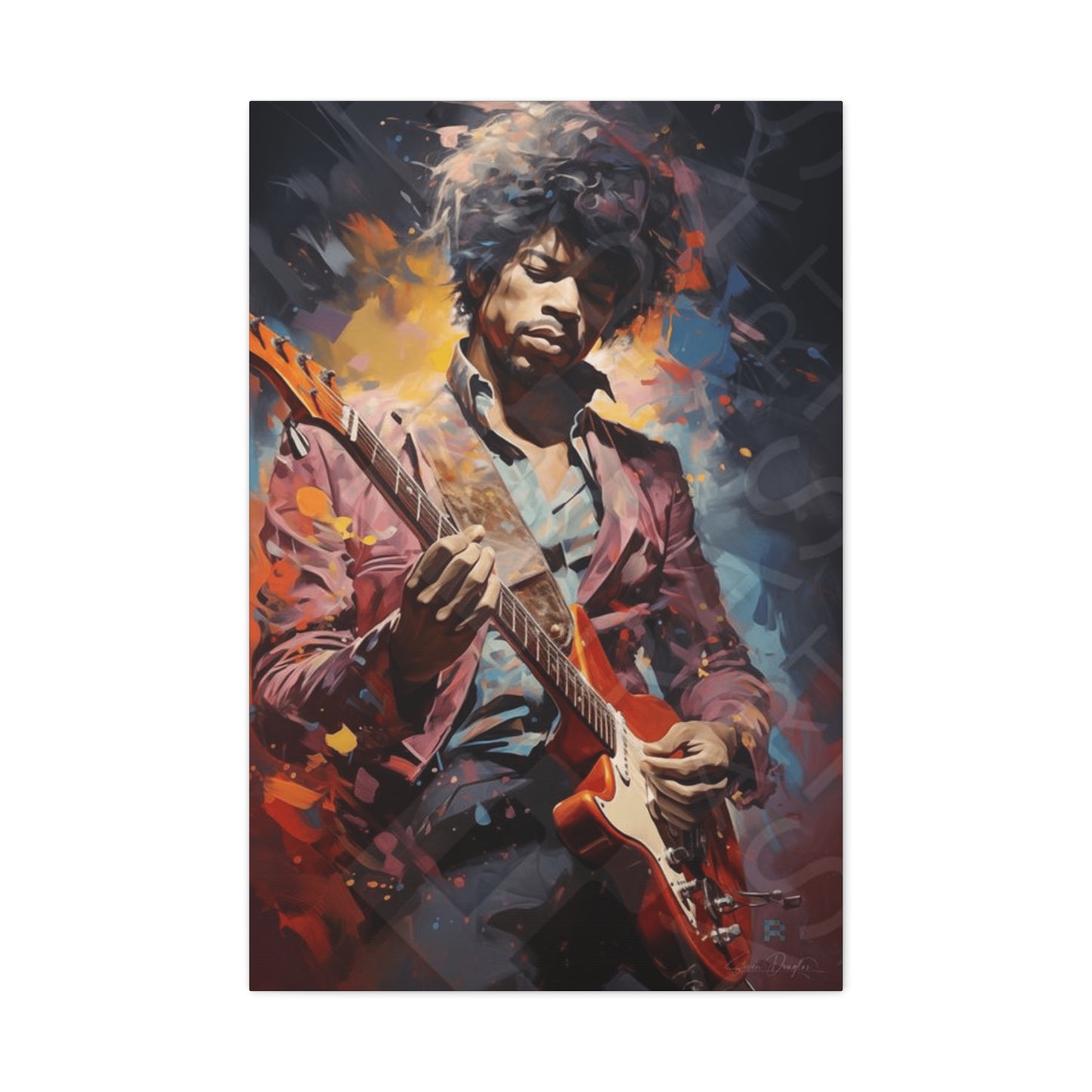 Jimi Hendrix Painting Wall Art & Canvas Prints