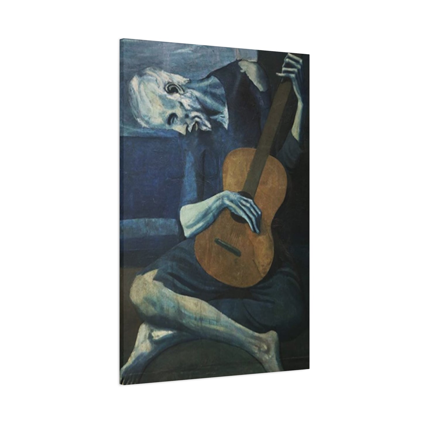 Sad Man Playing Guitar Wall Art & Canvas Prints