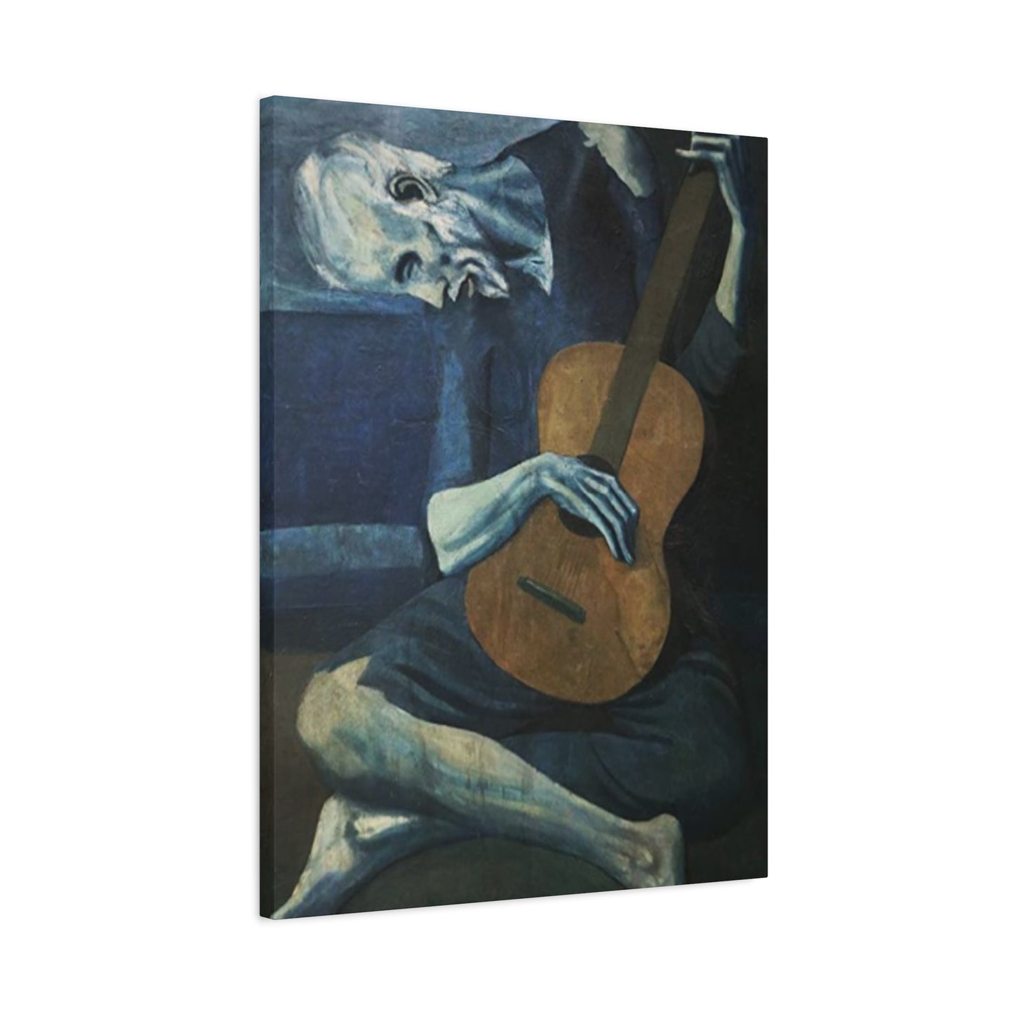 Sad Man Playing Guitar Wall Art & Canvas Prints