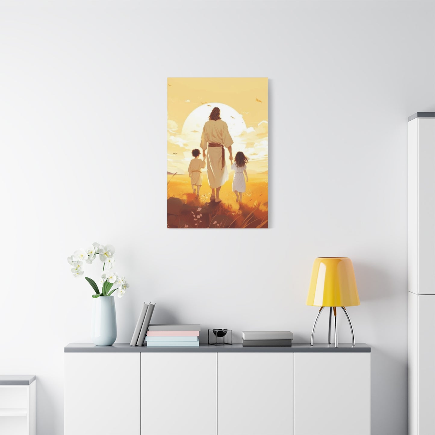 Jesus Walking With Children Wall Art & Canvas Prints