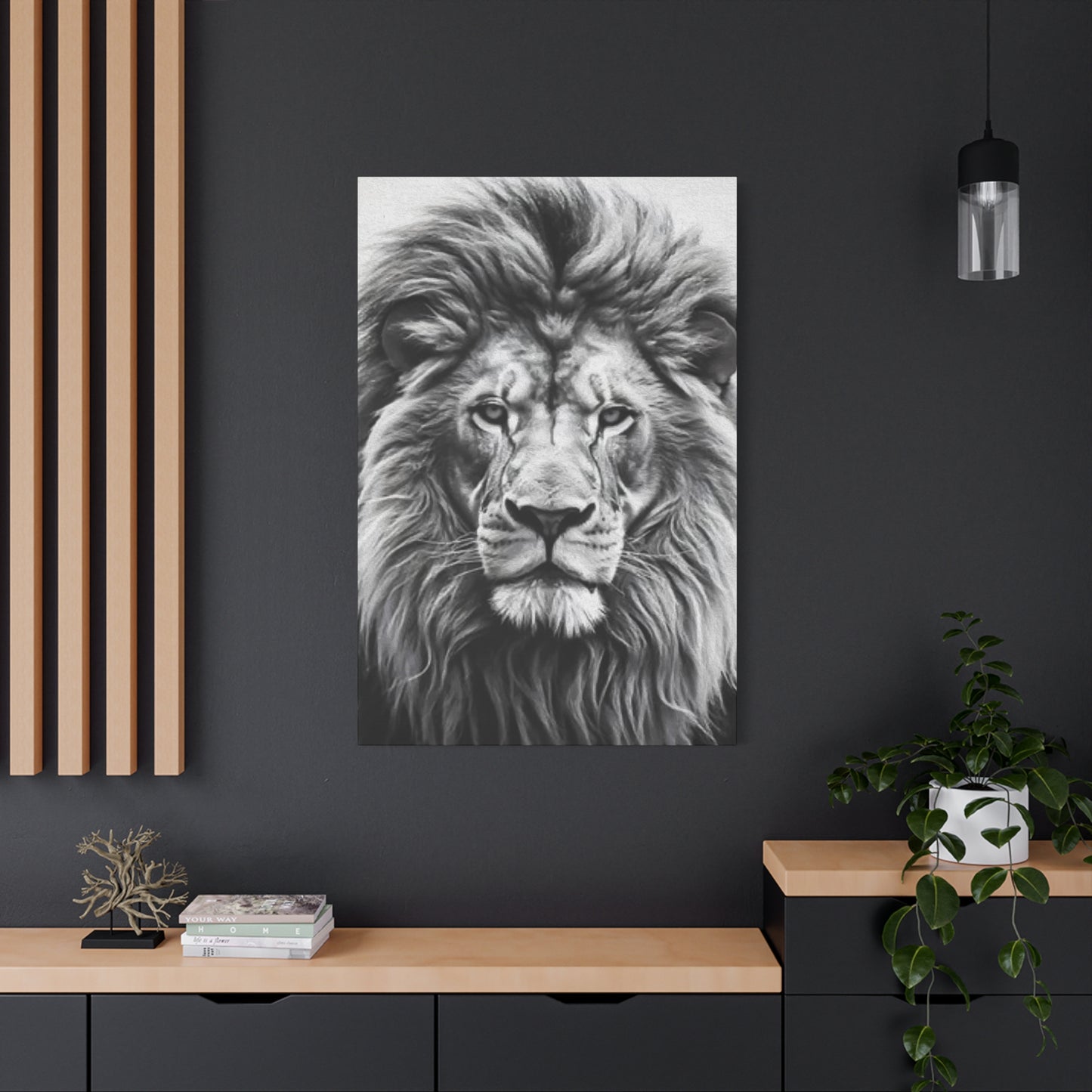 Lion BW Wall Art & Canvas Prints