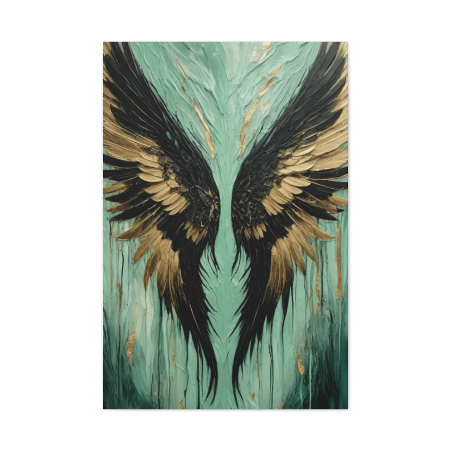 Golden and Black Angel Wings Wall Art & Canvas Prints