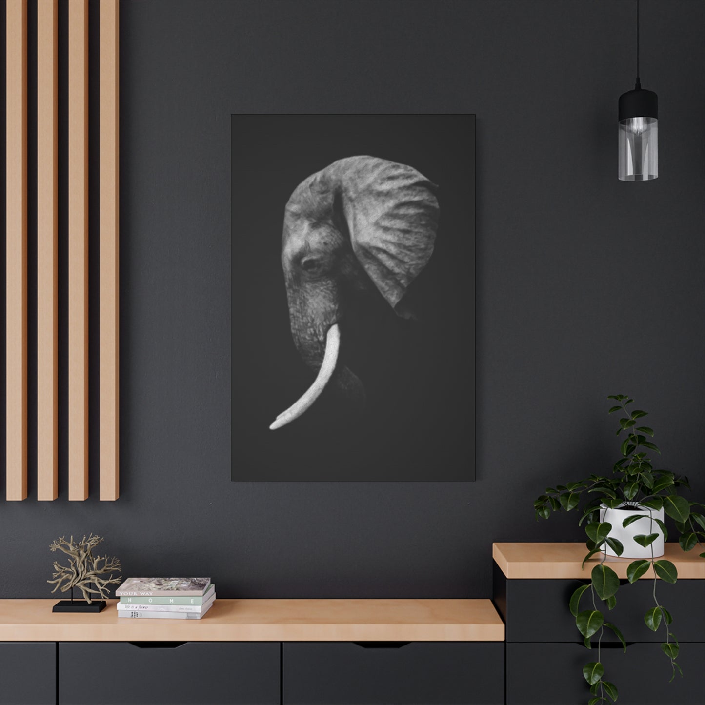 Elephant Side Profile Wall Art & Canvas Prints