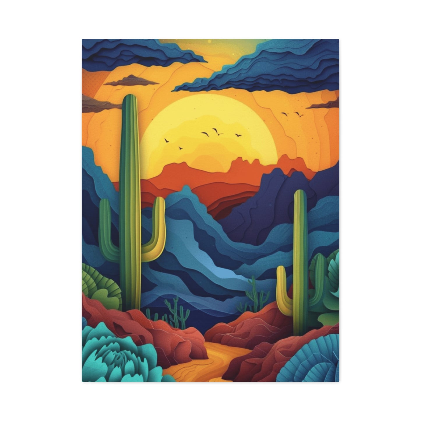 Desert Scenery Painting Wall Art & Canvas Prints