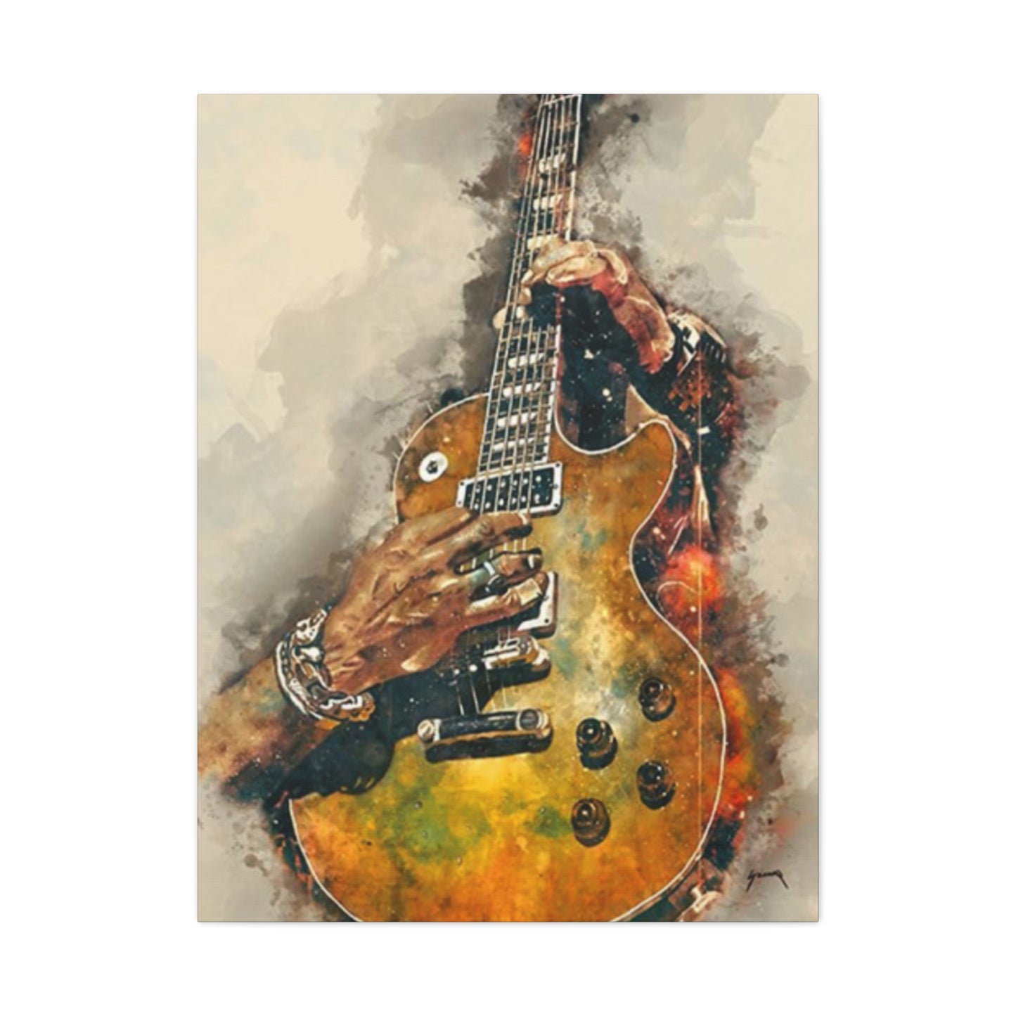 Smoking Guitar Wall Art & Canvas Prints