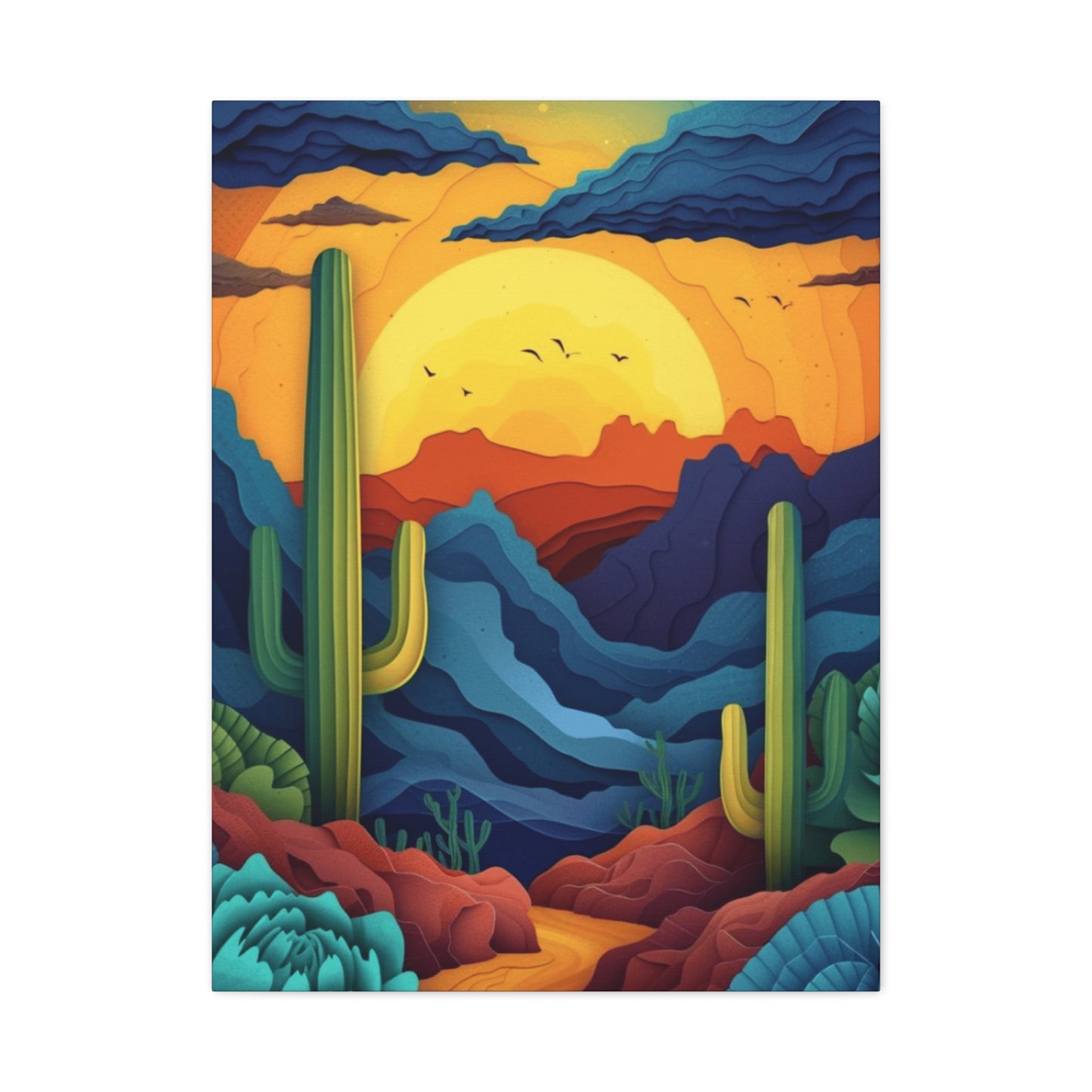 Desert Scenery Painting Wall Art & Canvas Prints