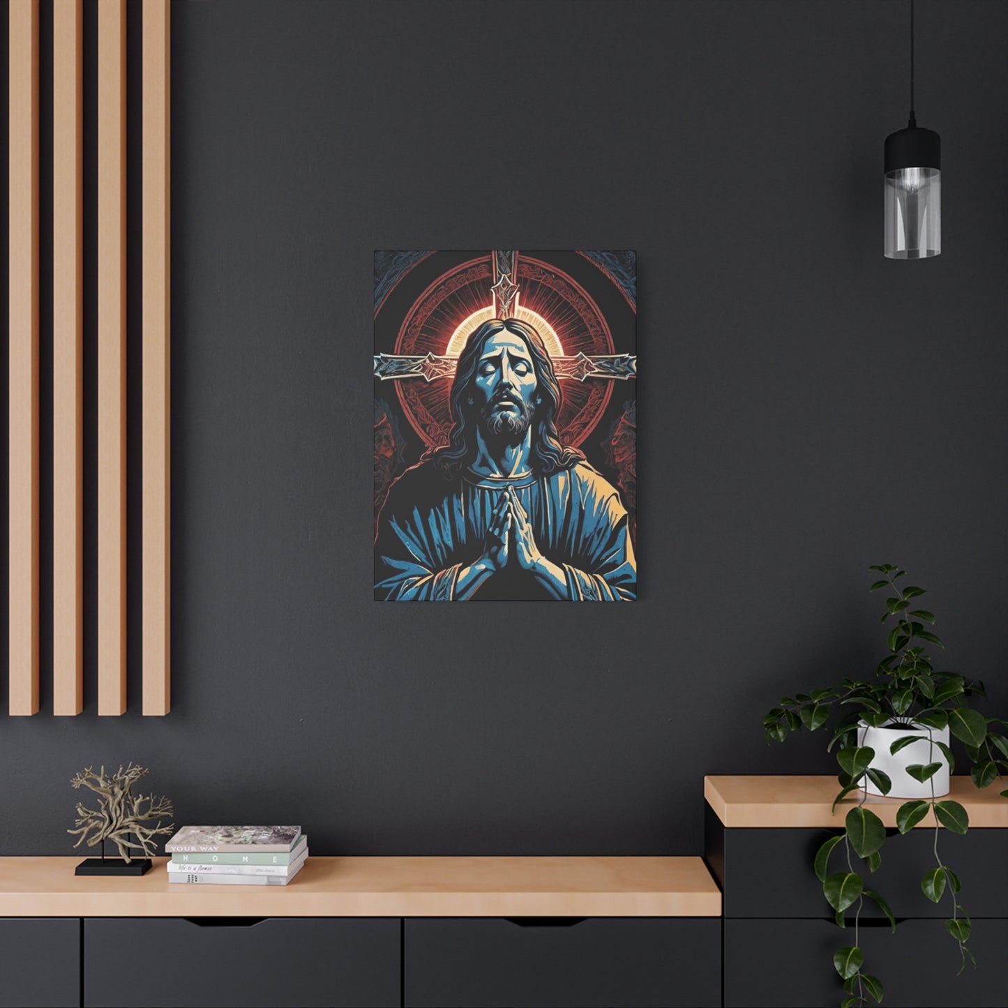 Jesus On A Cross Portrait Wall Art & Canvas Prints