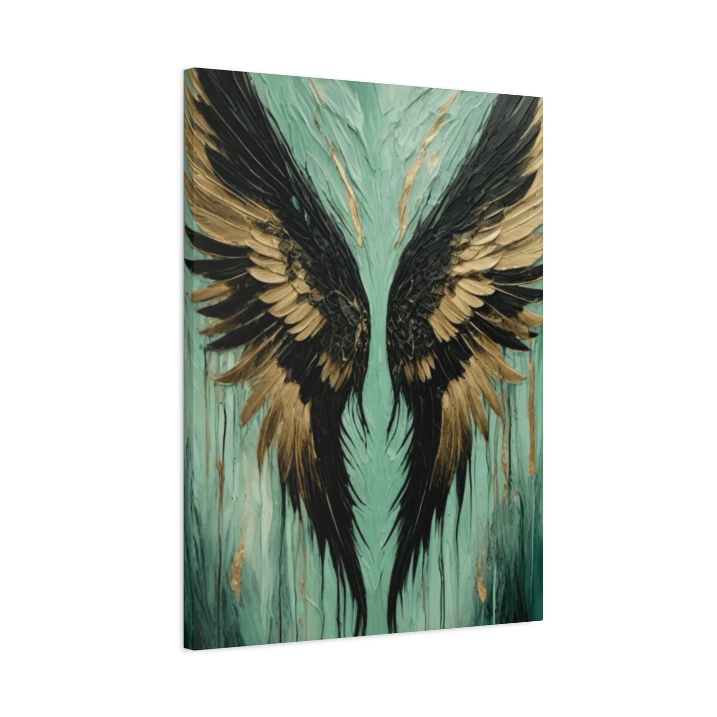 Golden and Black Angel Wings Wall Art & Canvas Prints