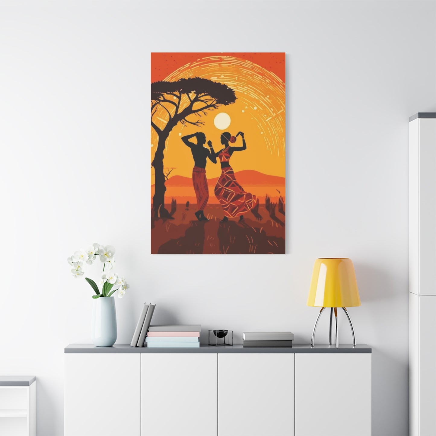 African Couple Wall Art & Canvas Prints