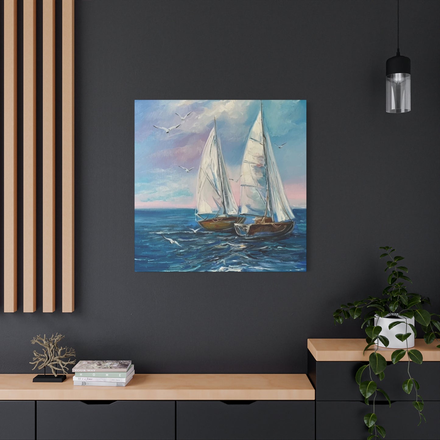Two Boats In Sea Wall Art & Canvas Prints