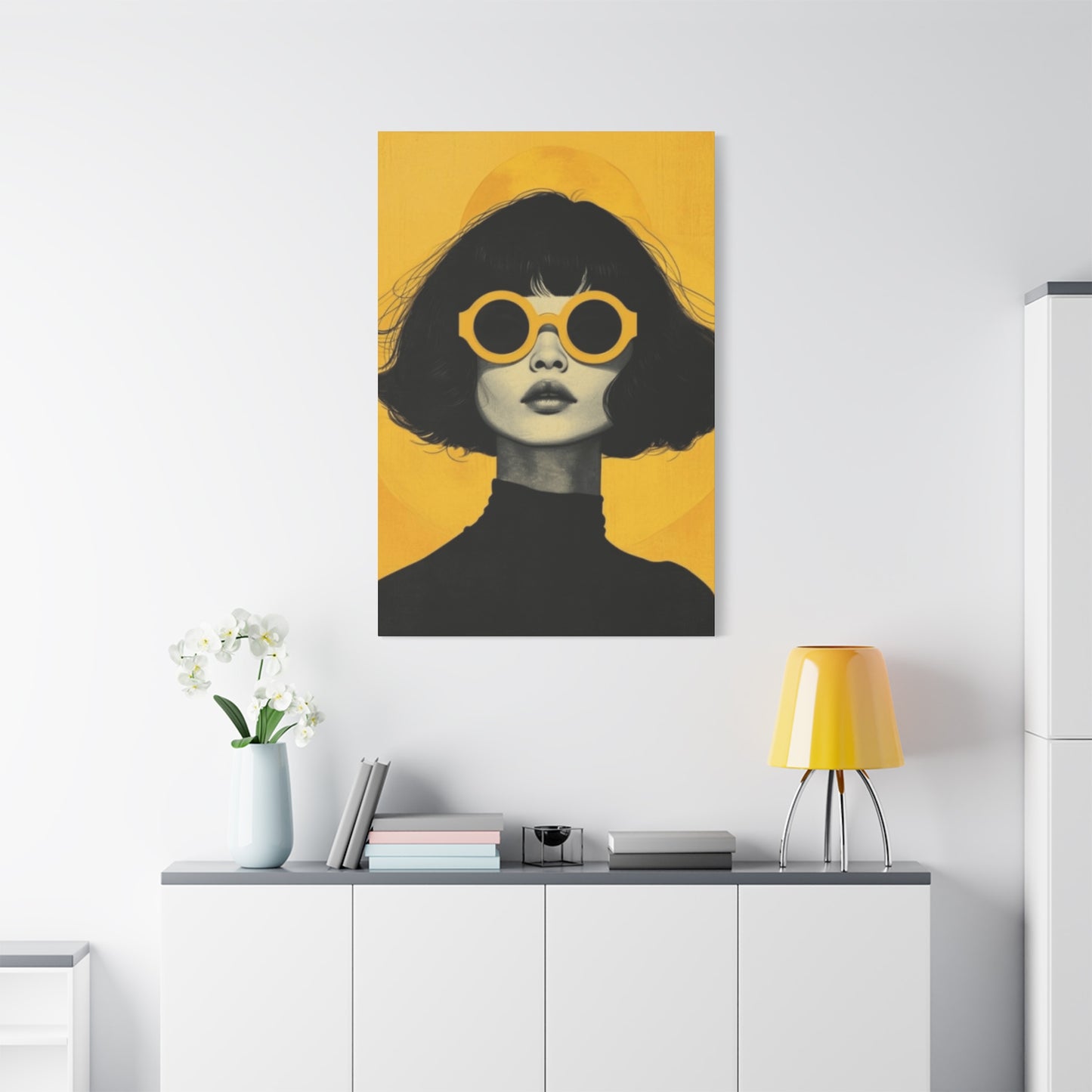 A Women With Sunglasses Portrait Wall Art & Canvas Prints