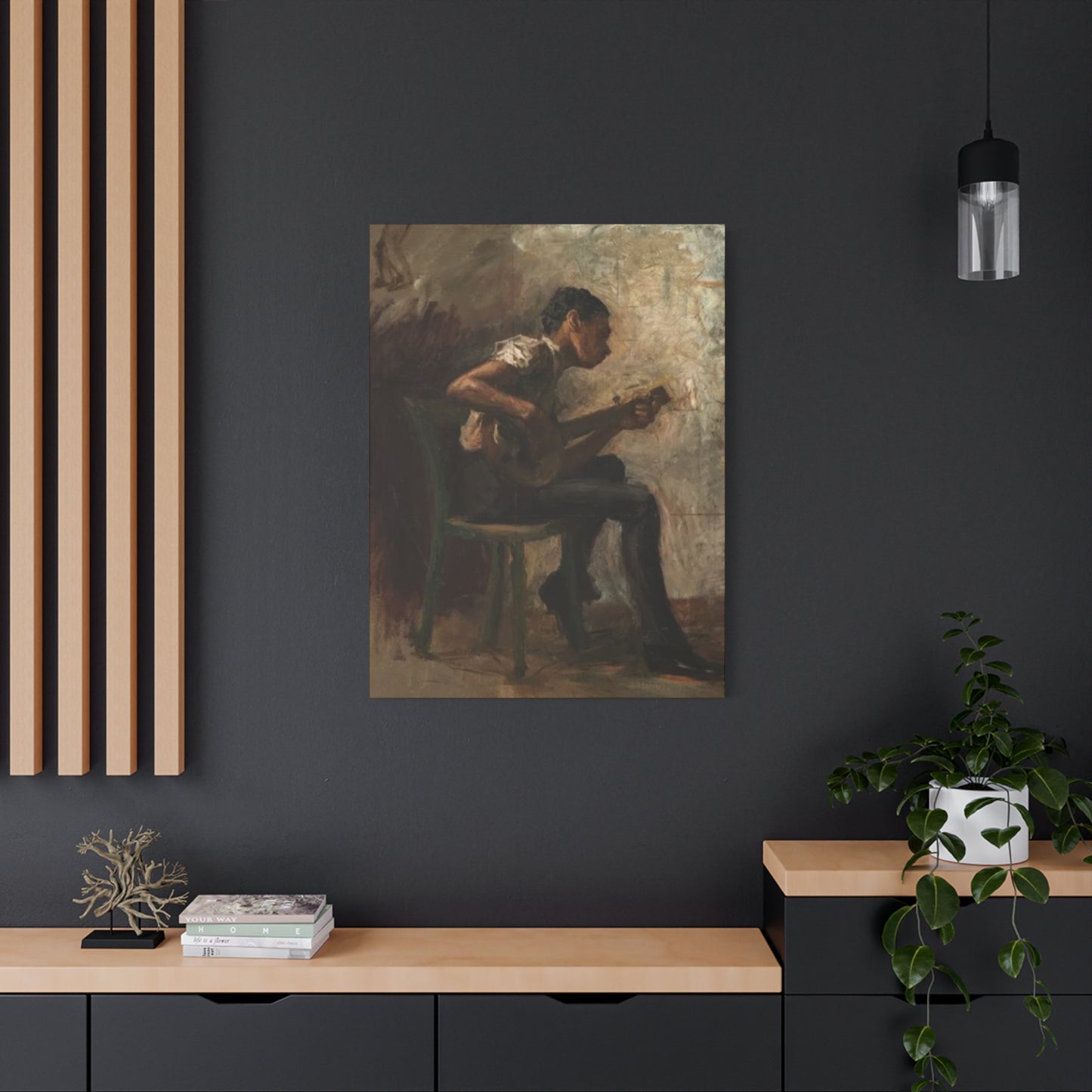 Boy Playing Guitar Wall Art & Canvas Prints