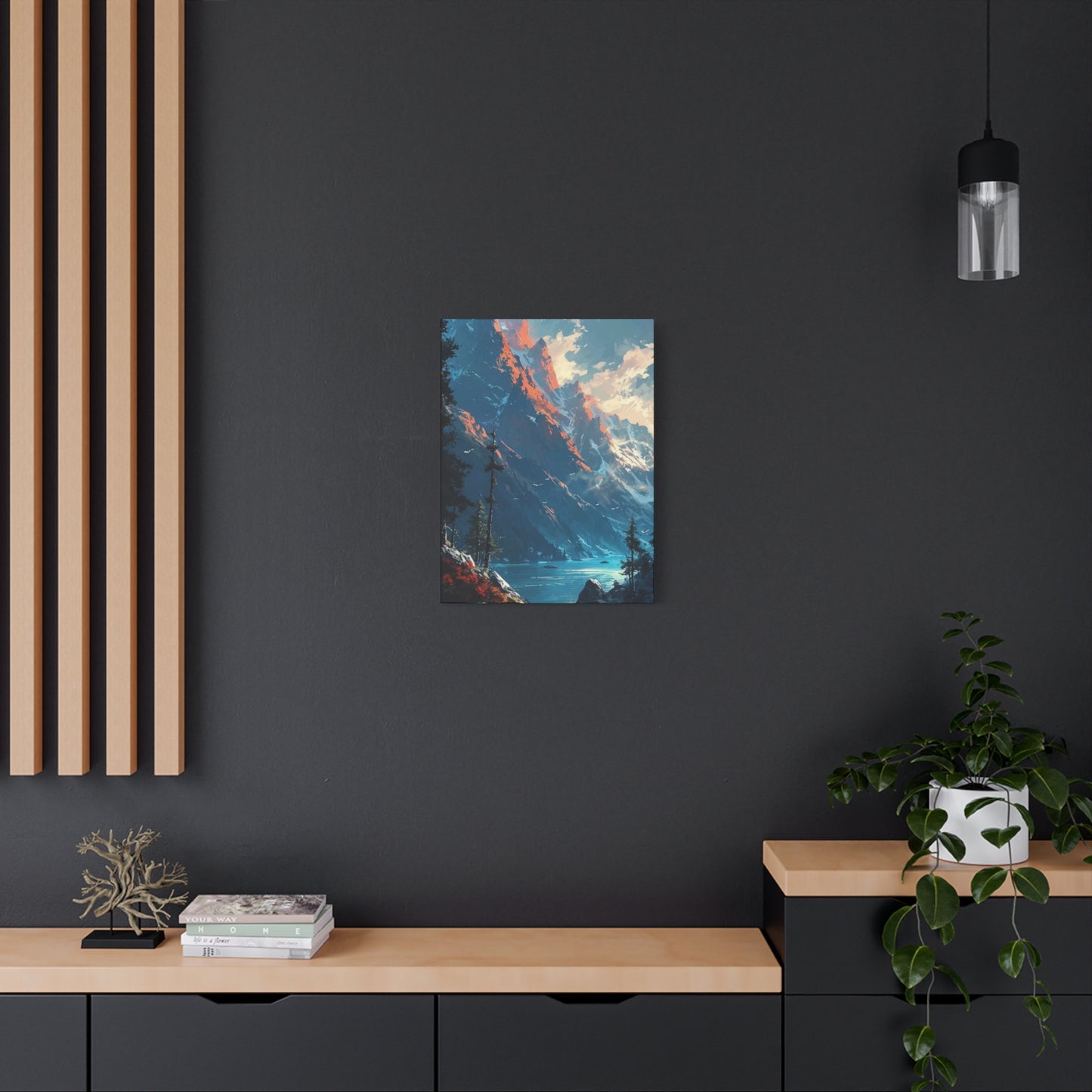 River between Mountains Wall Art & Canvas Prints