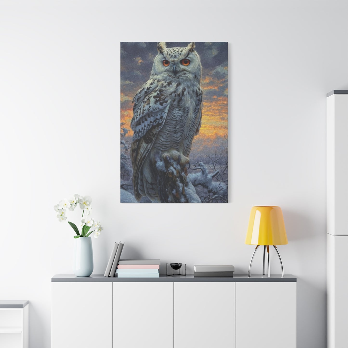 White Owl Wall Art & Canvas Prints