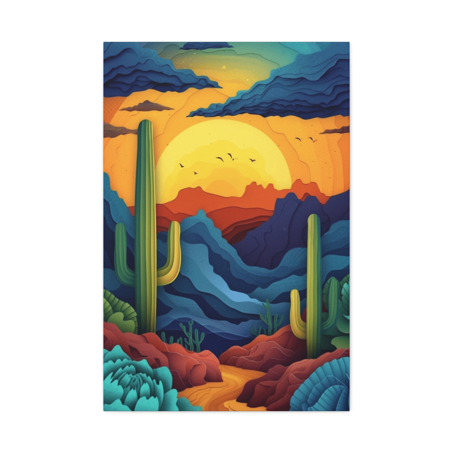 Desert Scenery Painting Wall Art & Canvas Prints