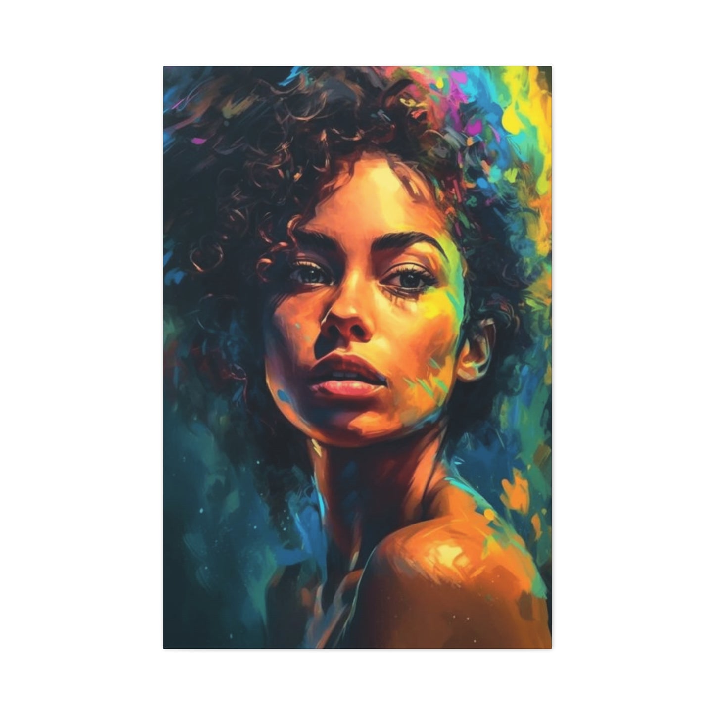 Curly Hair Women Wall Art & Canvas Prints