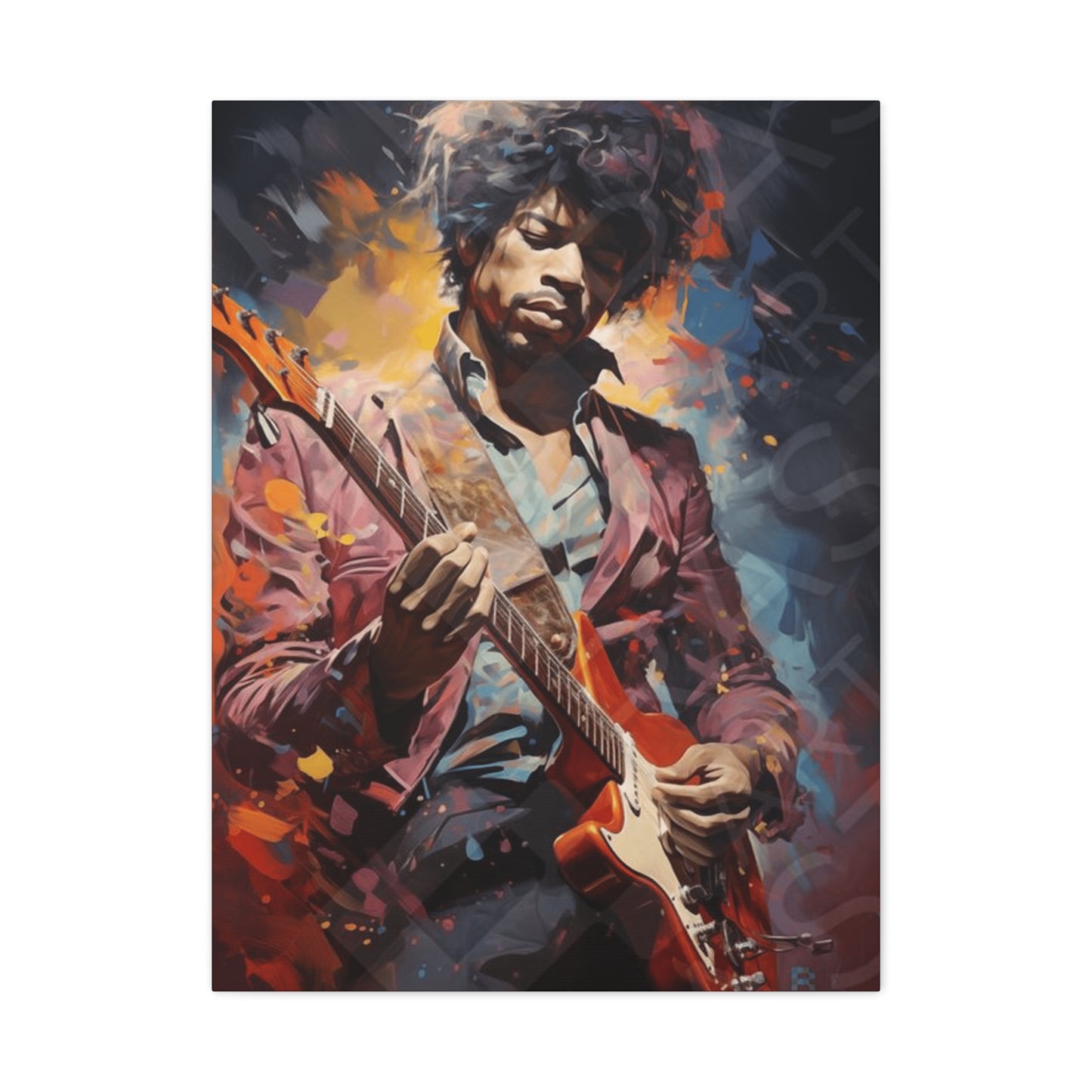 Jimi Hendrix Painting Wall Art & Canvas Prints