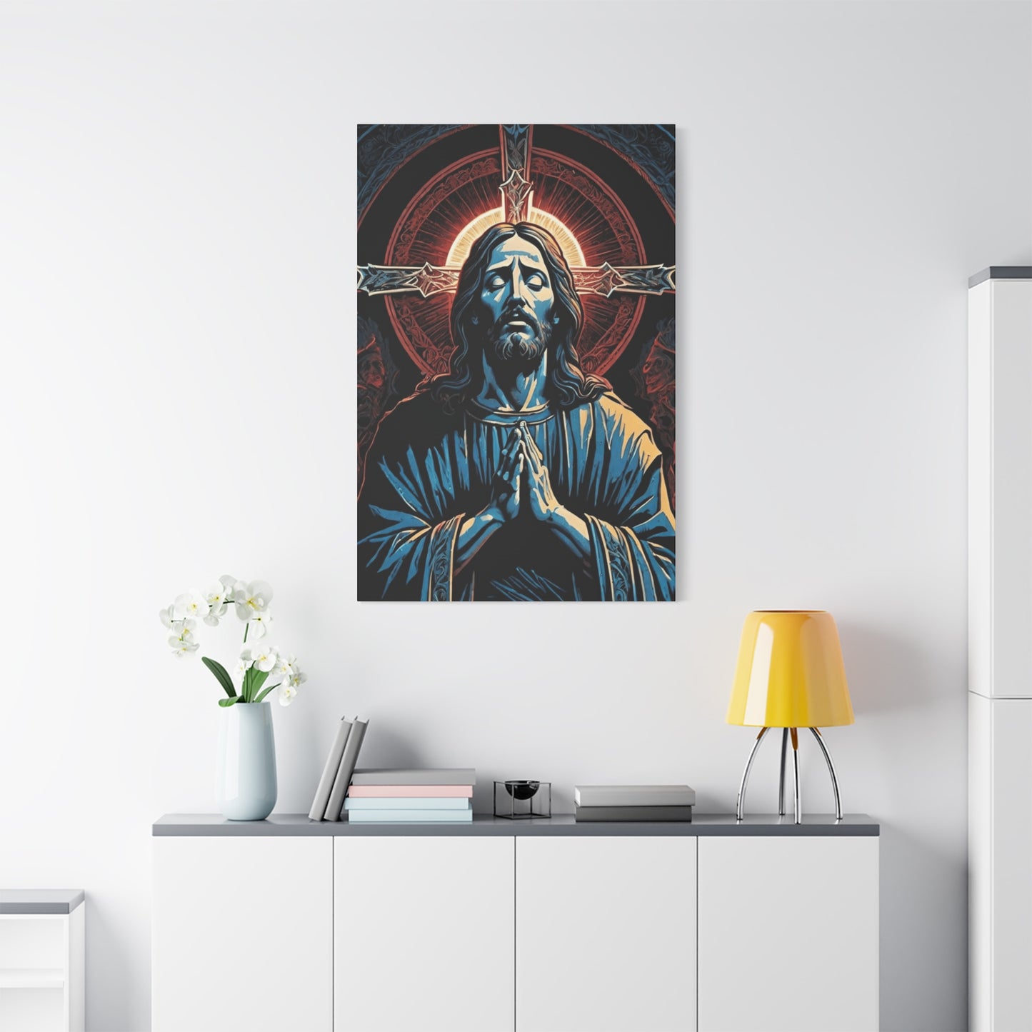 Jesus On A Cross Portrait Wall Art & Canvas Prints