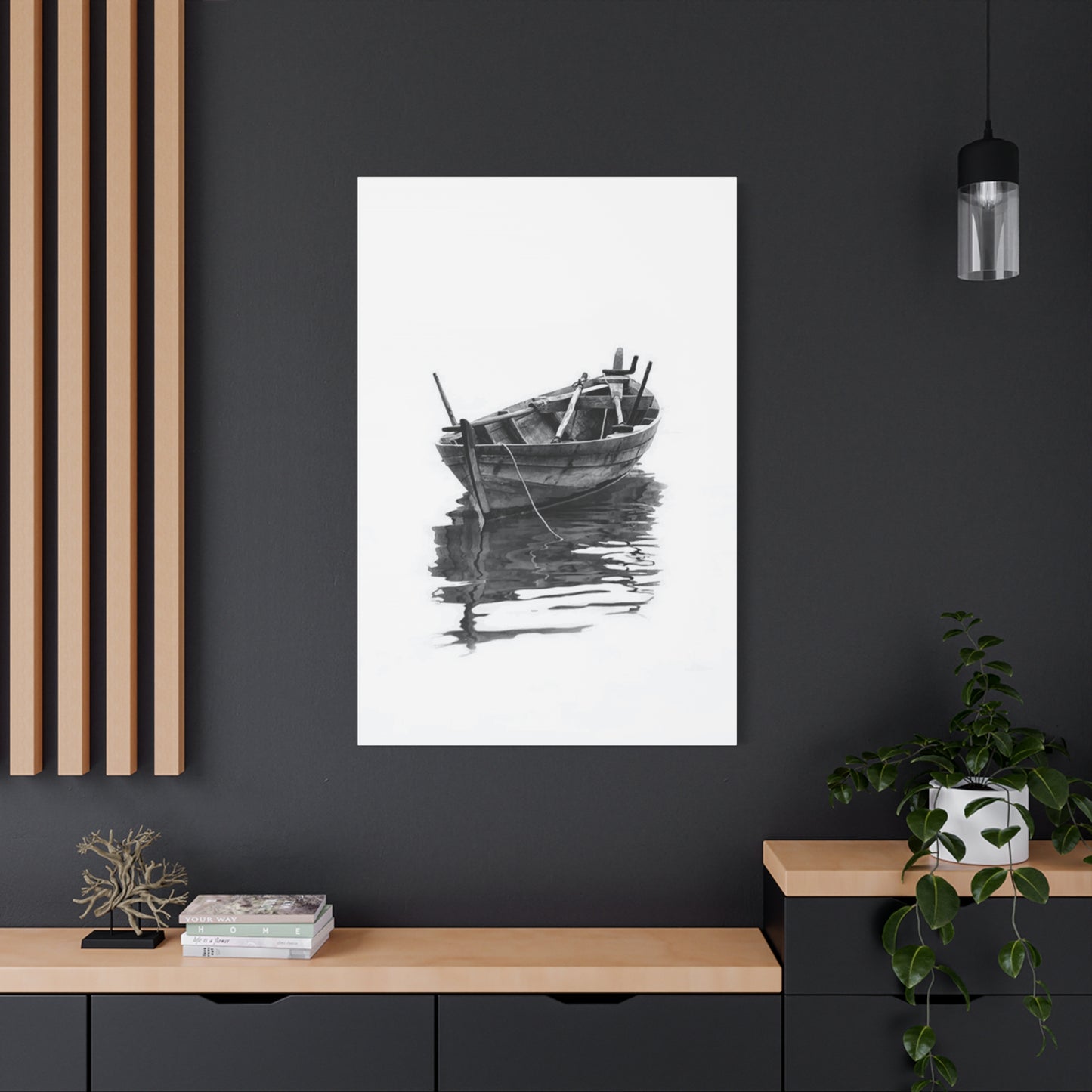 Black & White Boat Wall Art & Canvas Prints