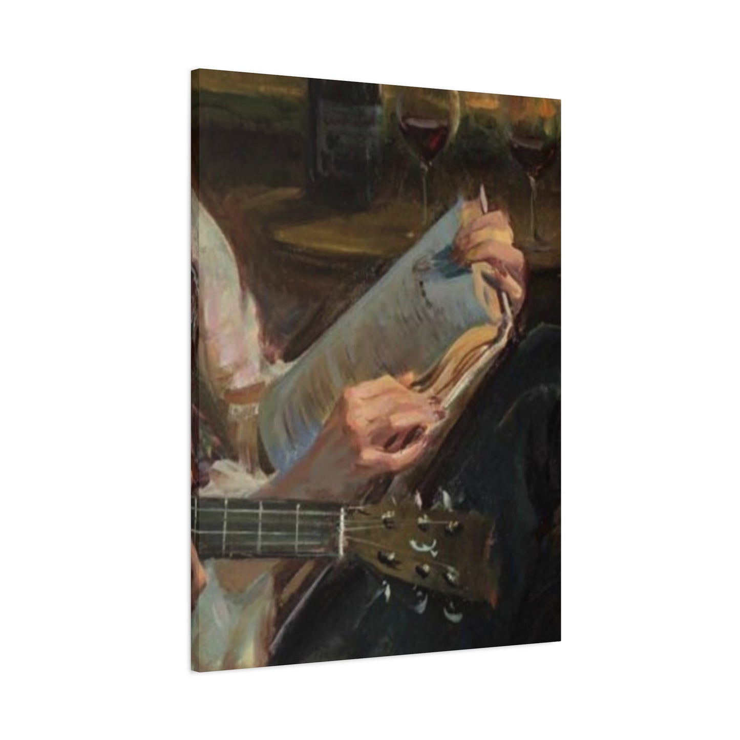 Books And Guitar Wall Art & Canvas Prints