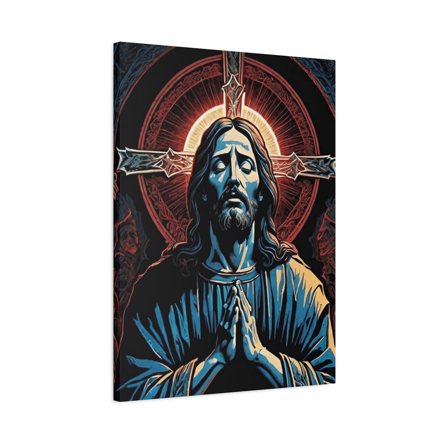 Jesus On A Cross Portrait Wall Art & Canvas Prints